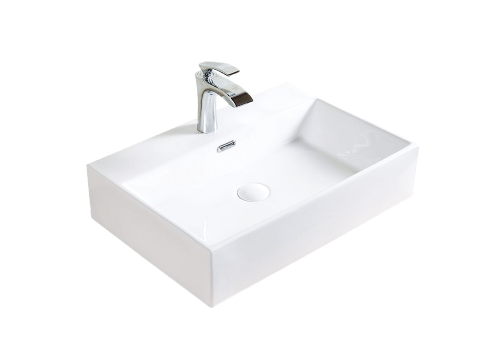 Bath Raylee Ceramic Vessel Bathroom Sink/Basin with Overflow, Glossy White M9S9 - product image 1
