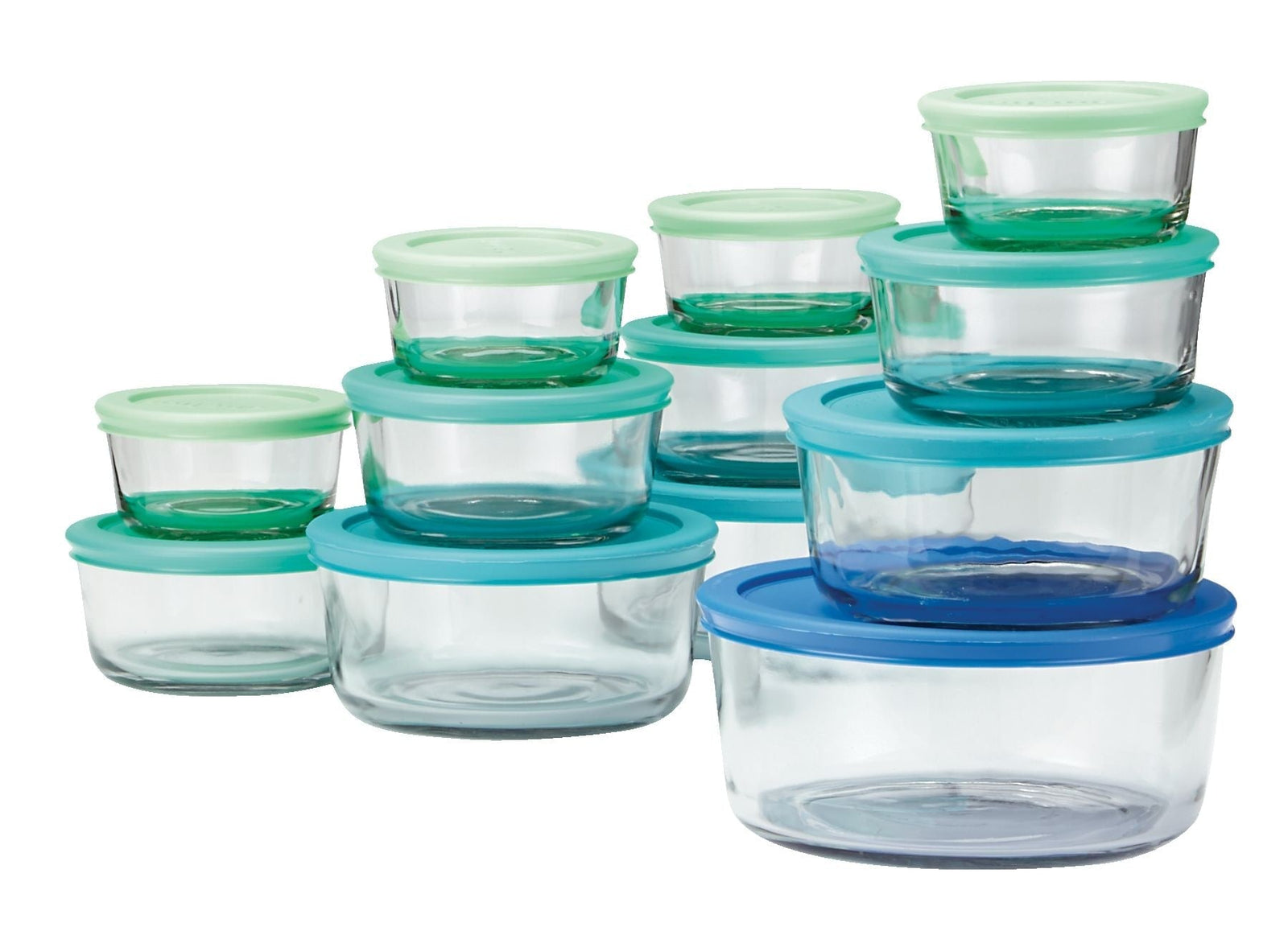 Glass Food Storage Set with Lids, Assorted Sizes, 12 Count I0L3 - product image 1