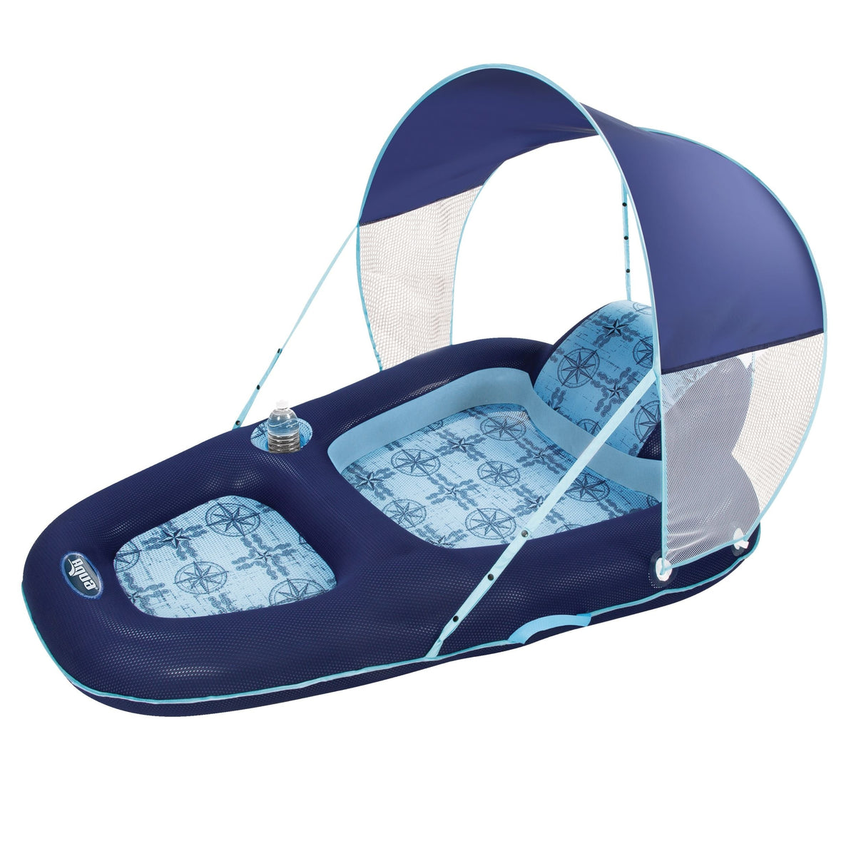 Luxury Inflatable Pool/Water Lounge with Removable Canopy, UPF 50, Ages 15+ A0P1 - product image 1