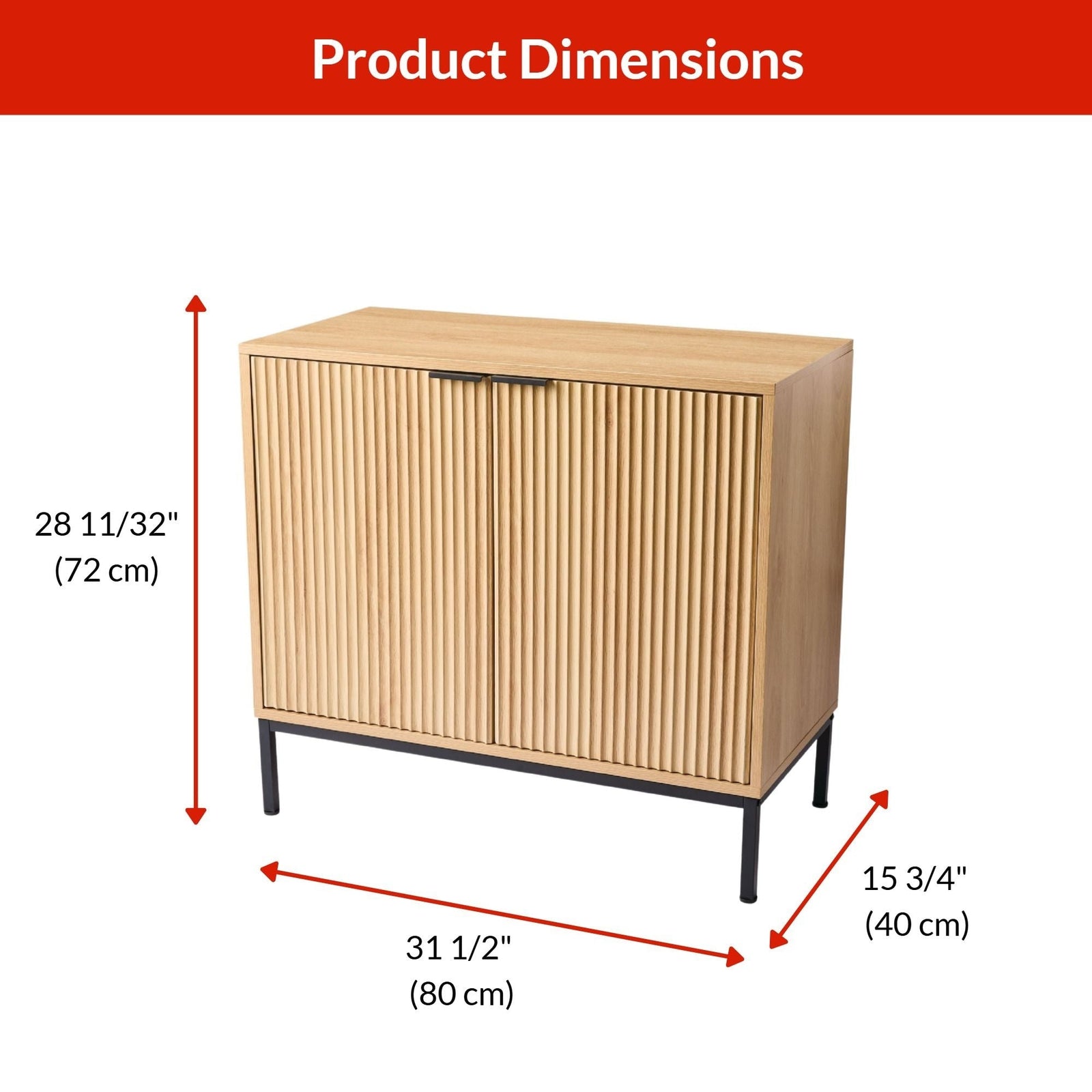 Byward Scallop Accent Cabinet Oak P2Z7 - product image 3