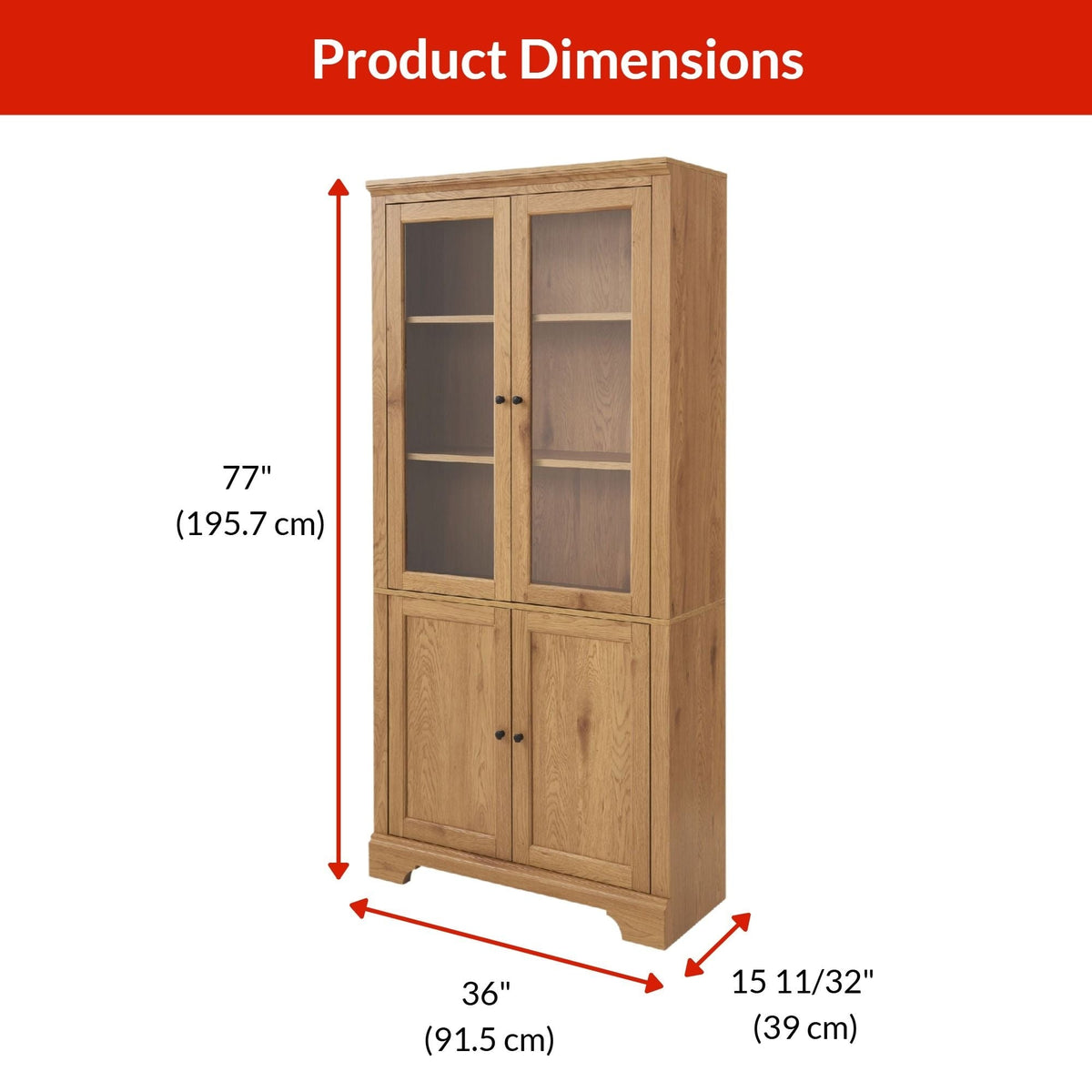 Donevan Multi-Purpose Cabinet, Oak Y1W9 - product image 3