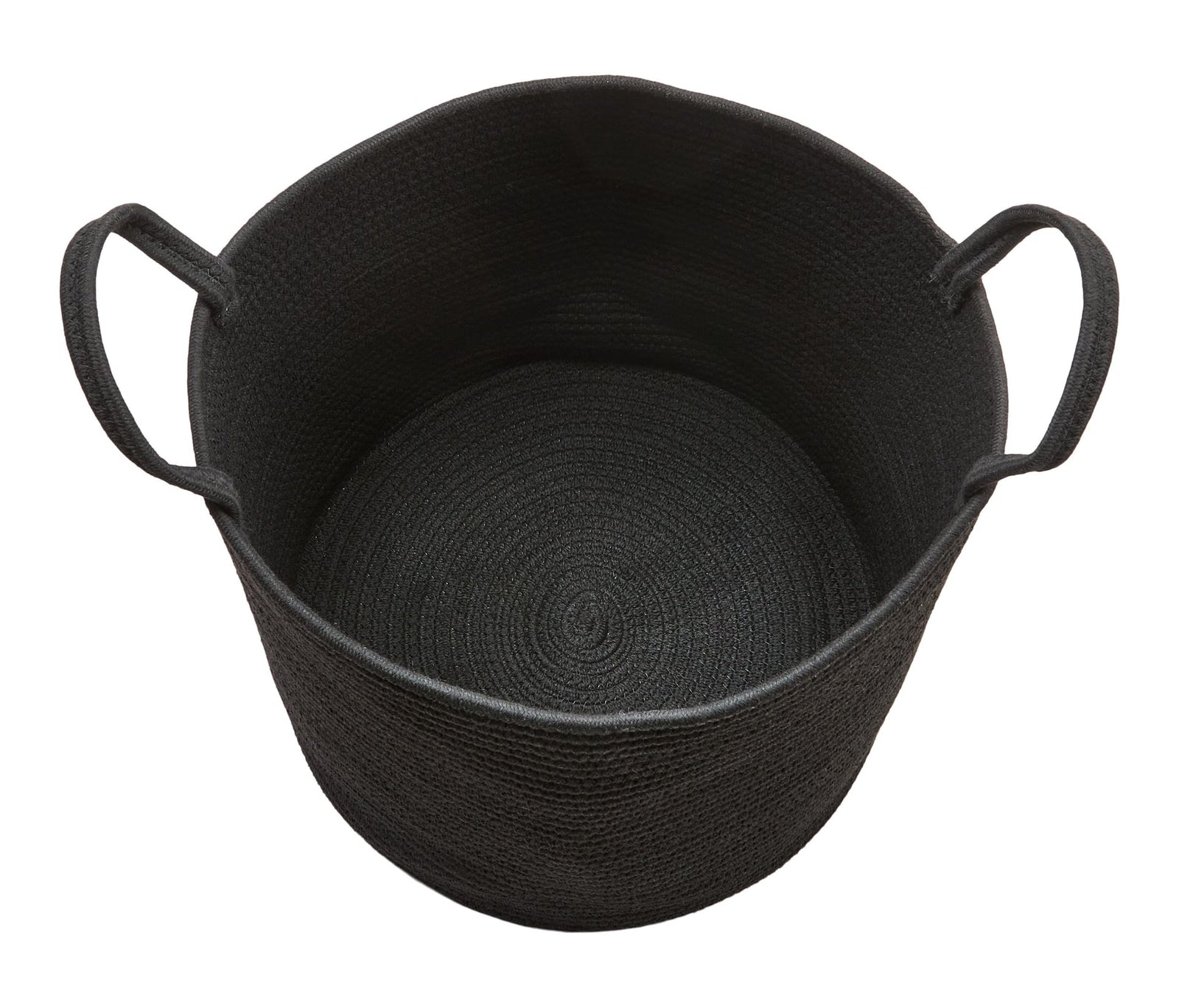 Finn Woven Cotton Rope Storage Basket, Black O7X3 - product image 1