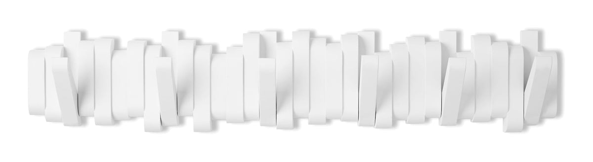 Flemington Steel 6-Hook Flip Down Rail, White, 24-in L4U2 - product image 1