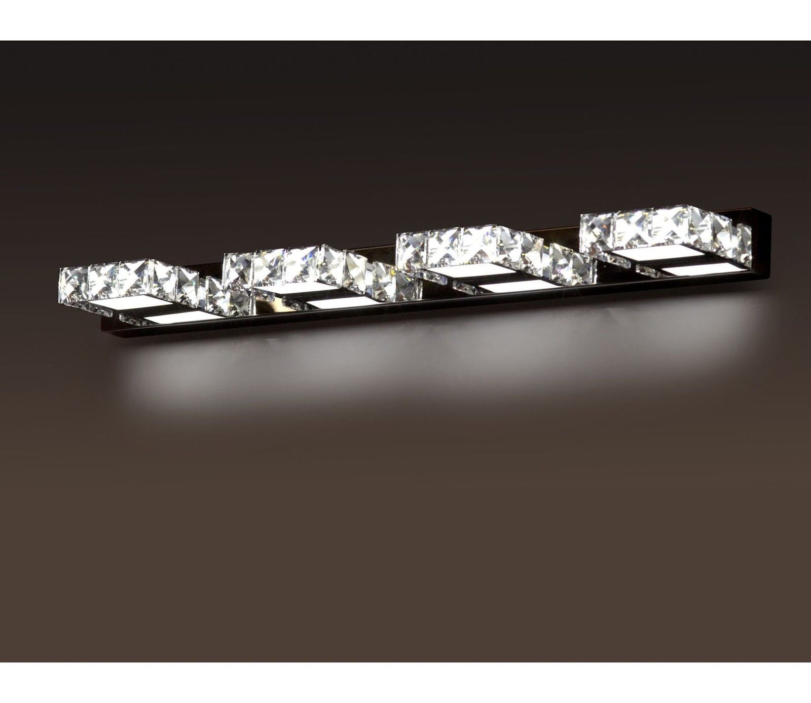 Isabella 4-Light Crystal Design LED Vanity Light Fixture, Chrome R5S7 - product image 7