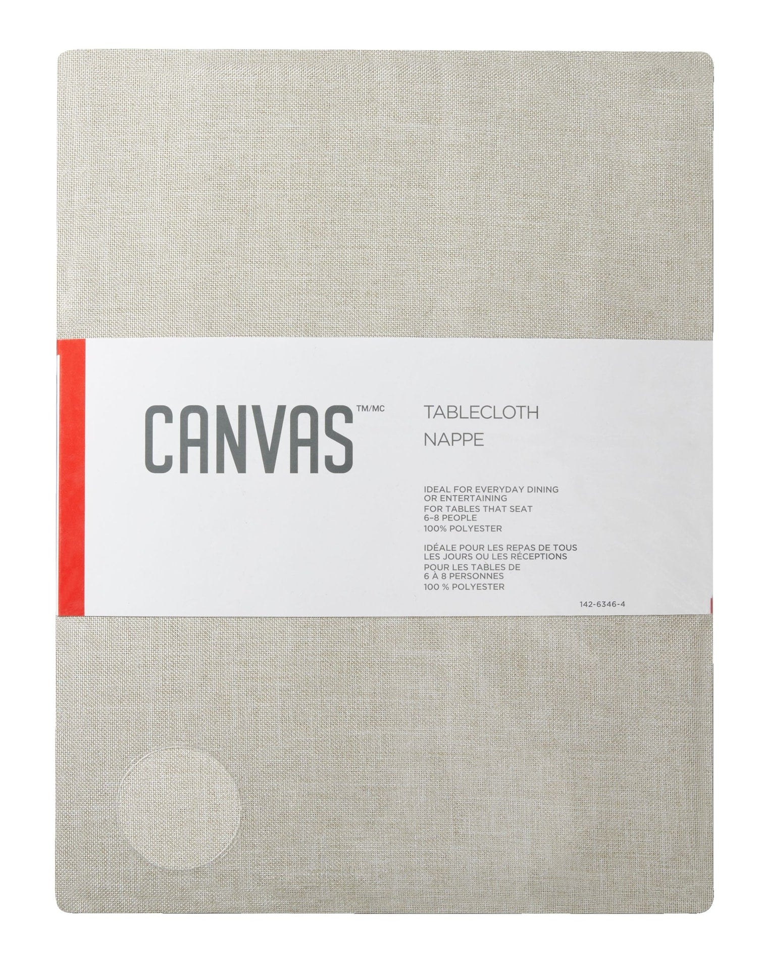Oatmeal Table Cloth, 60 x 84-in C0J4 - product image 1