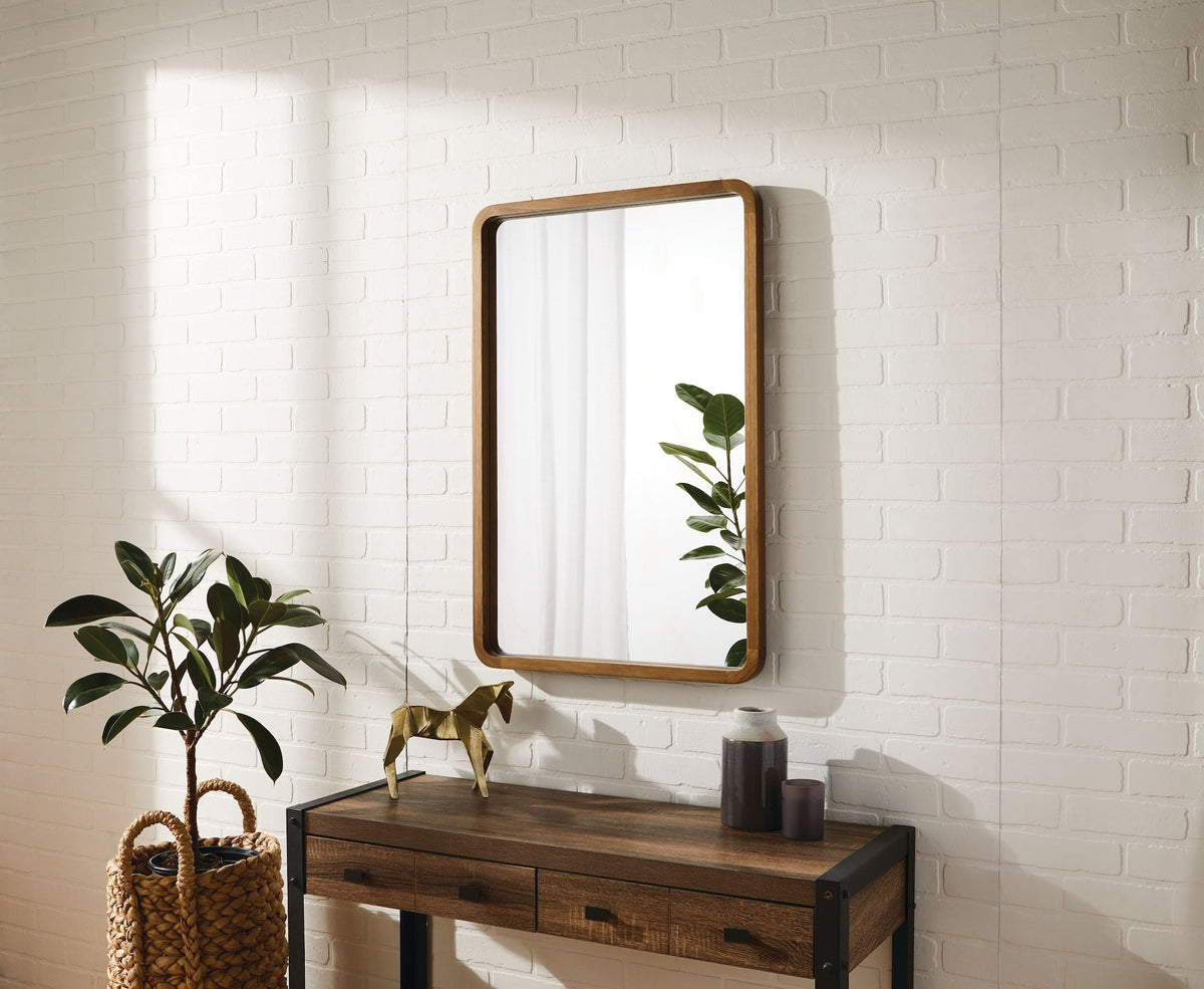 Springside Pearwood Rectangular Wall Mirror, Brown, 24 x 36-in W2D0 - product image 8