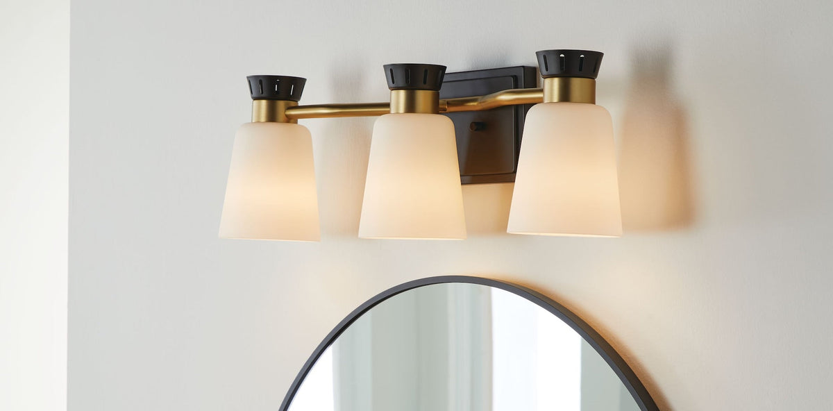 Springwater 3-Light Vanity with Opal Glass, Black W4G6 - product image 6