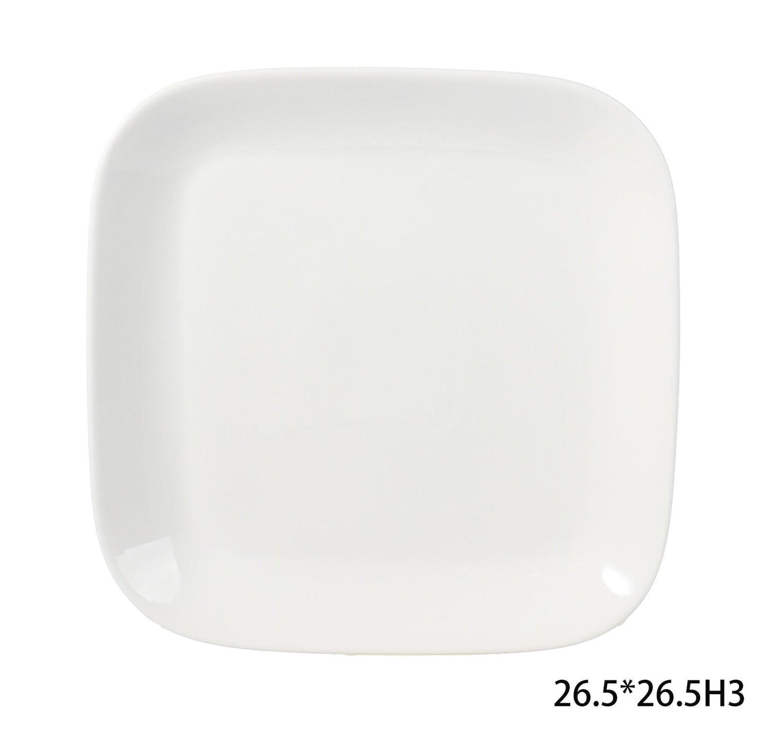 Square Stoneware Dinner Plate, 10-in, White P1H4 - product image 1