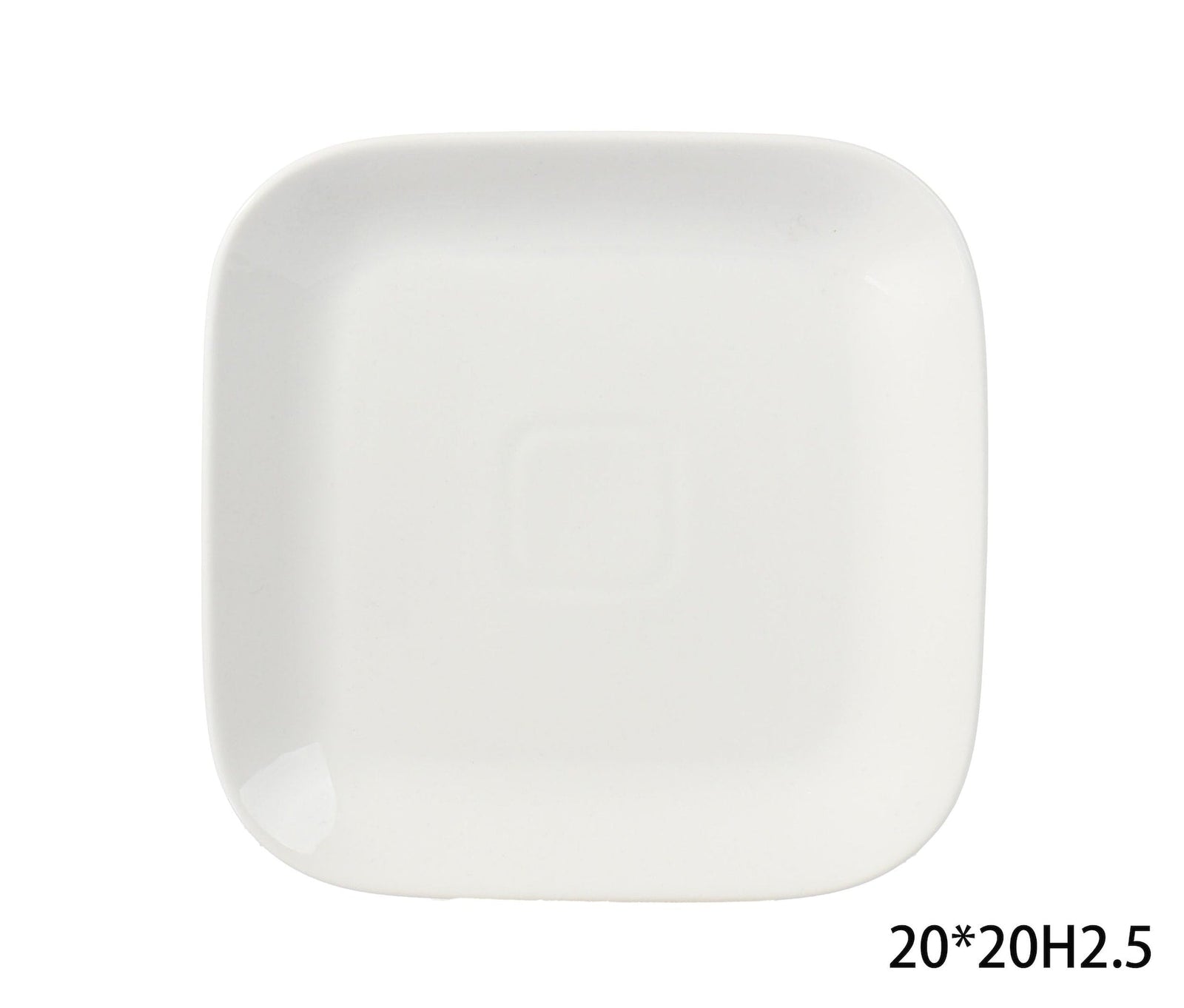 Square Stoneware Side Plate, 8-in, White X1W1 - product image 1