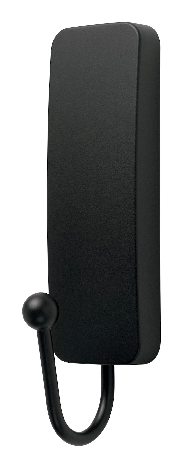 Medium Decorative Hook with Adhesive Strips, Matte Black, 3-lbs, 1 Strip per Pack D6U4 - product image 1
