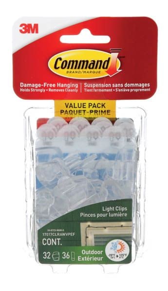 Outdoor Light Clips with Foam Strips, No Surface Damage, 32 Strips per Pack F5U7 - product image 1