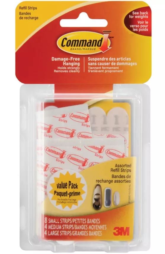 Removable Hook With Replacement Strips, Damage Free Hanging, Reusable O8R5 - product image 1