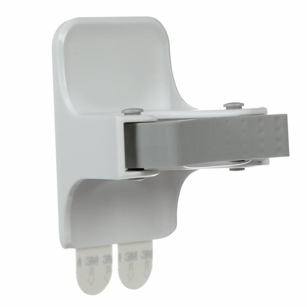 Wall-Mounted Mop & Broom Gripper with Adhesive Strips, White, 4-lbs, 1 Strip per Pack X5B2 - product image 1