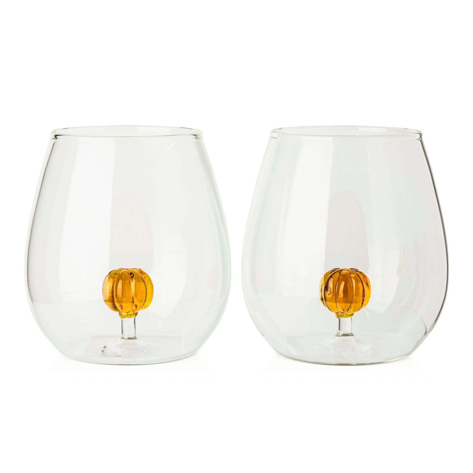 Home 591-mL Borosilicate Pumpkin Wine Tumbler, 2-pk E7S8 - product image 1