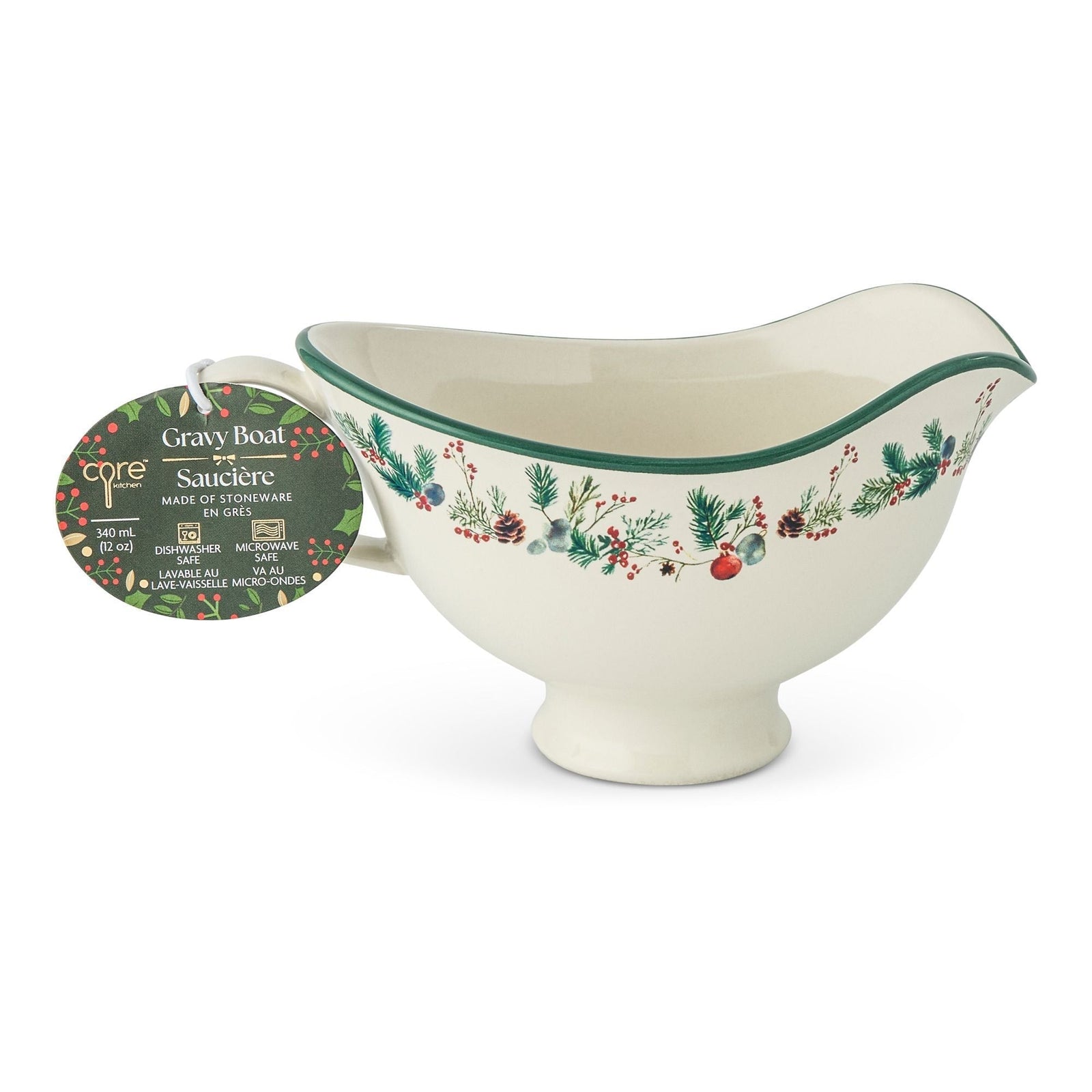 Home Winter Berry Gravy Boat, 9.9-cm, Dishwasher Safe S0U7 - product image 1