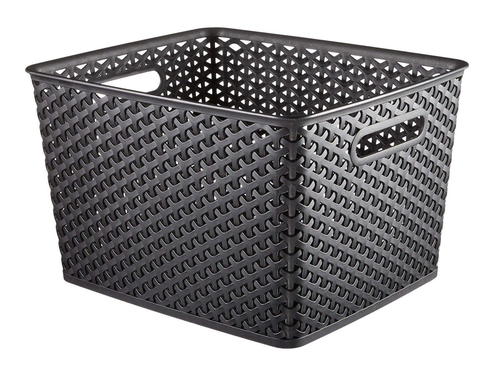 My Style Woven Storage Basket, Large, Black O9X0 - product image 1