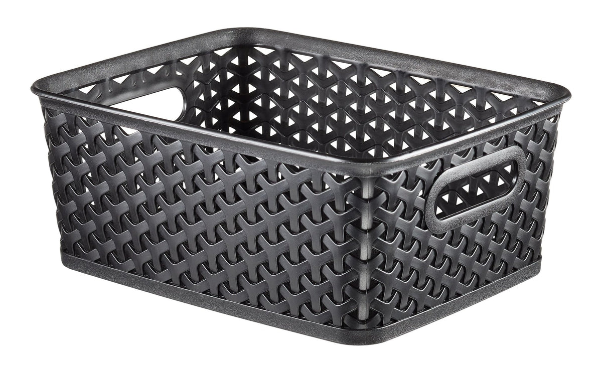 My Style Woven Storage Basket, Small, Black E5O1 - product image 1