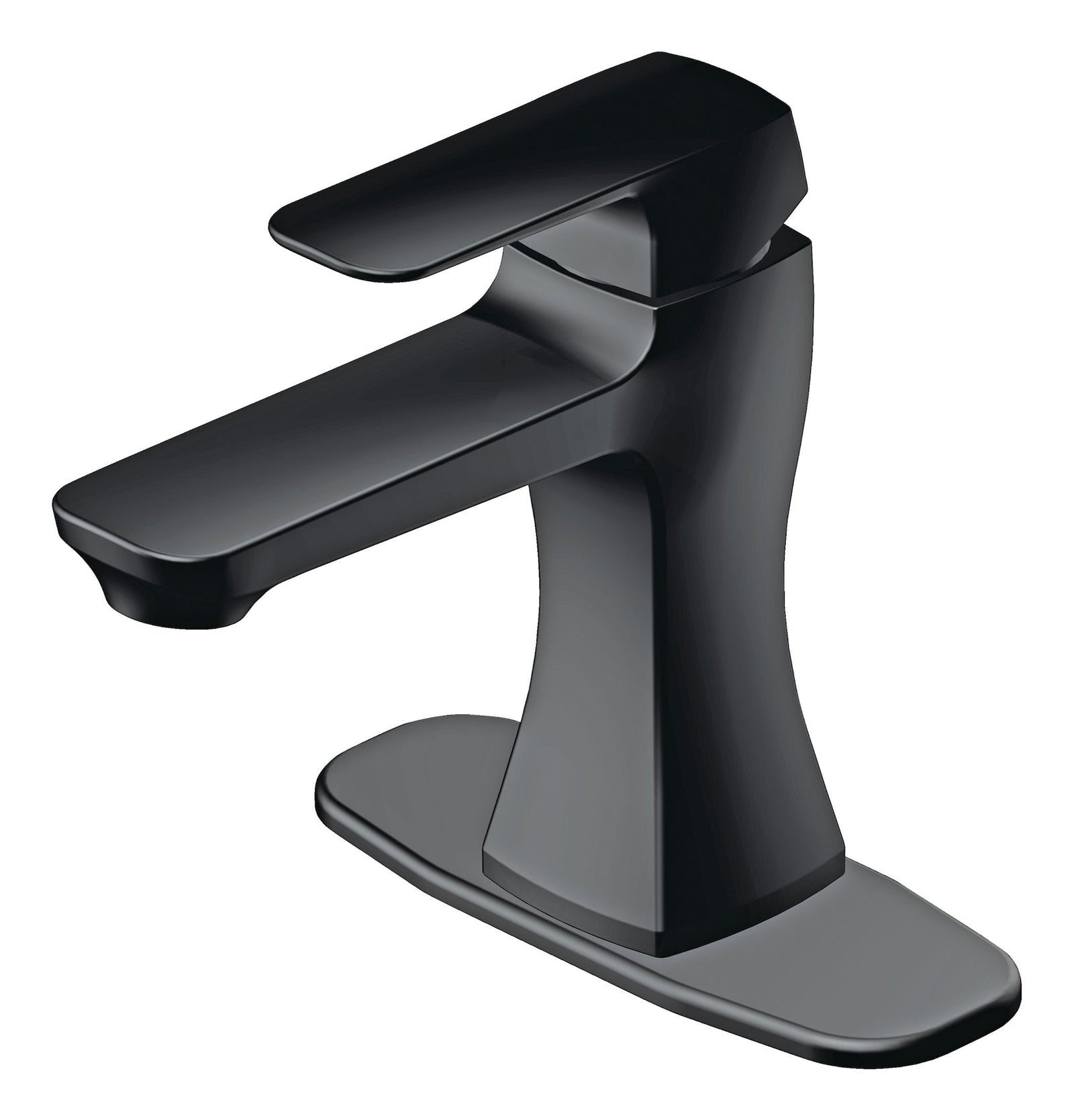 Aztek Single Handle 4-in Centreset Bathroom Sink Faucet with Pop-up Drain, Matte Black F5X3 - product image 3