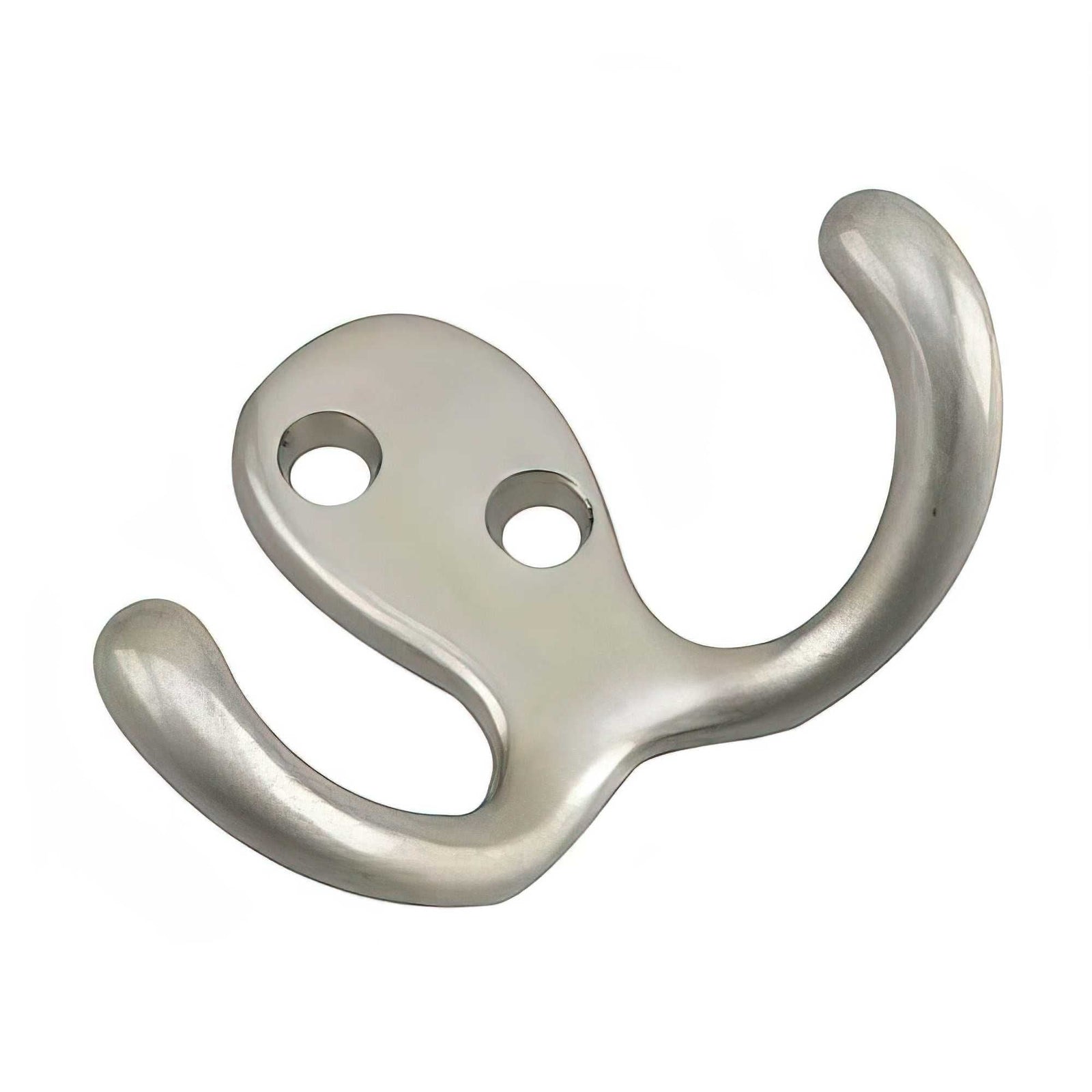 Double Wardrobe Hook, Brushed Nickel, 4pk E3V8 - product image 1