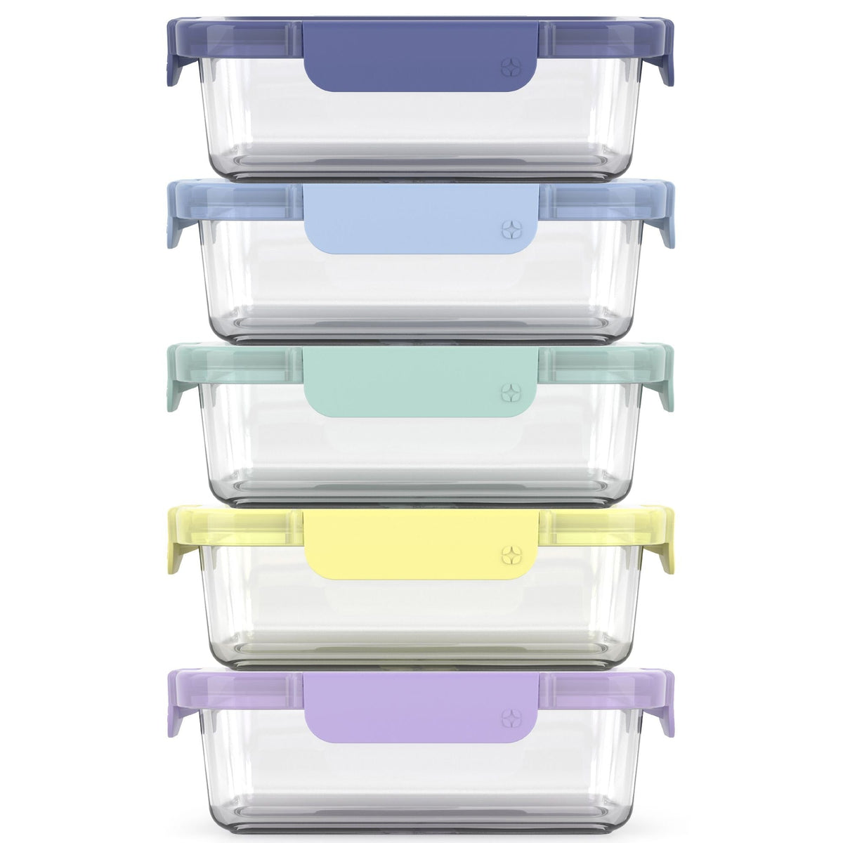 Colour Lock Glass Meal Prep Food Storage Container Set with Leakproof Lids, 10-pc J2U0 - product image 1