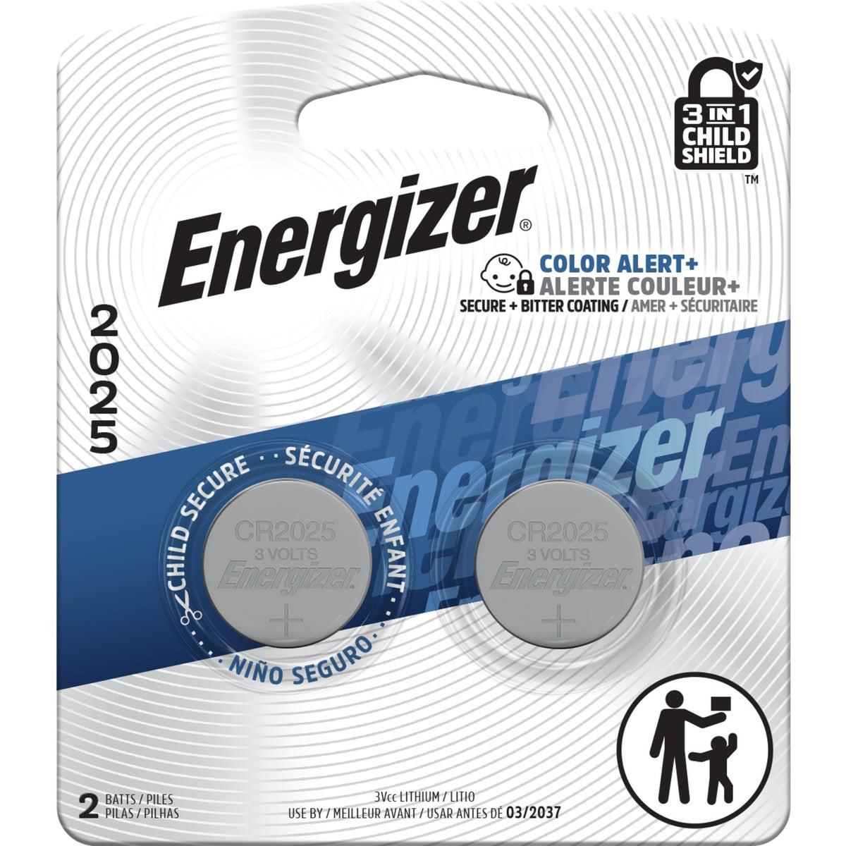 2-pk CR2025 3V / 3 Volt Lithium Coin Cell Batteries, Long Lasting O1F9 - product image 1