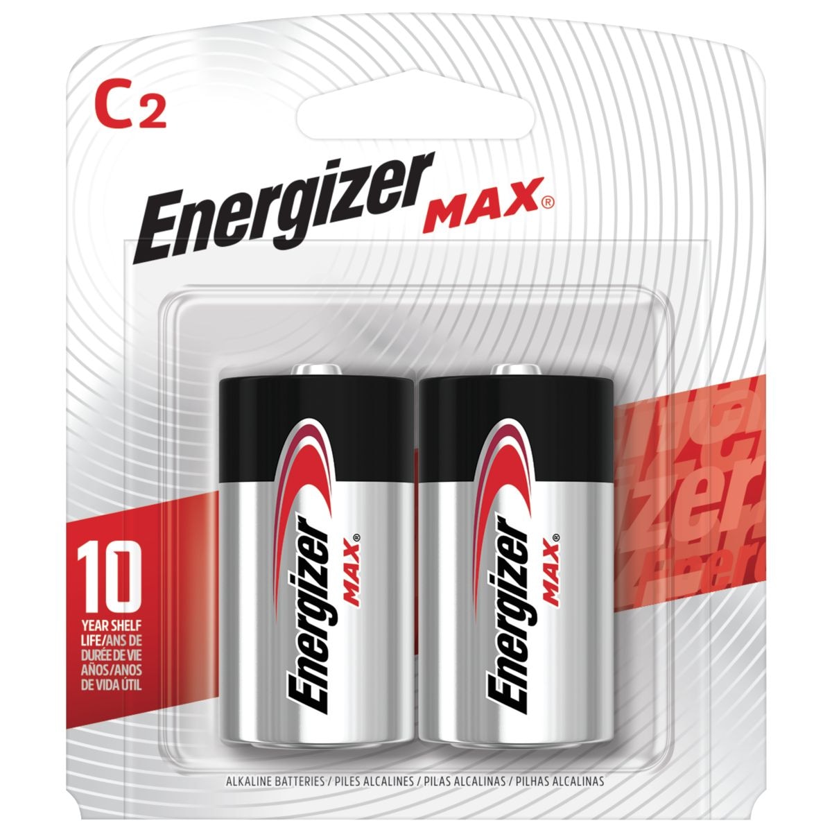 Max 2-pk C Alkaline Batteries, Long Lasting, All Purpose R5Y1 - product image 2