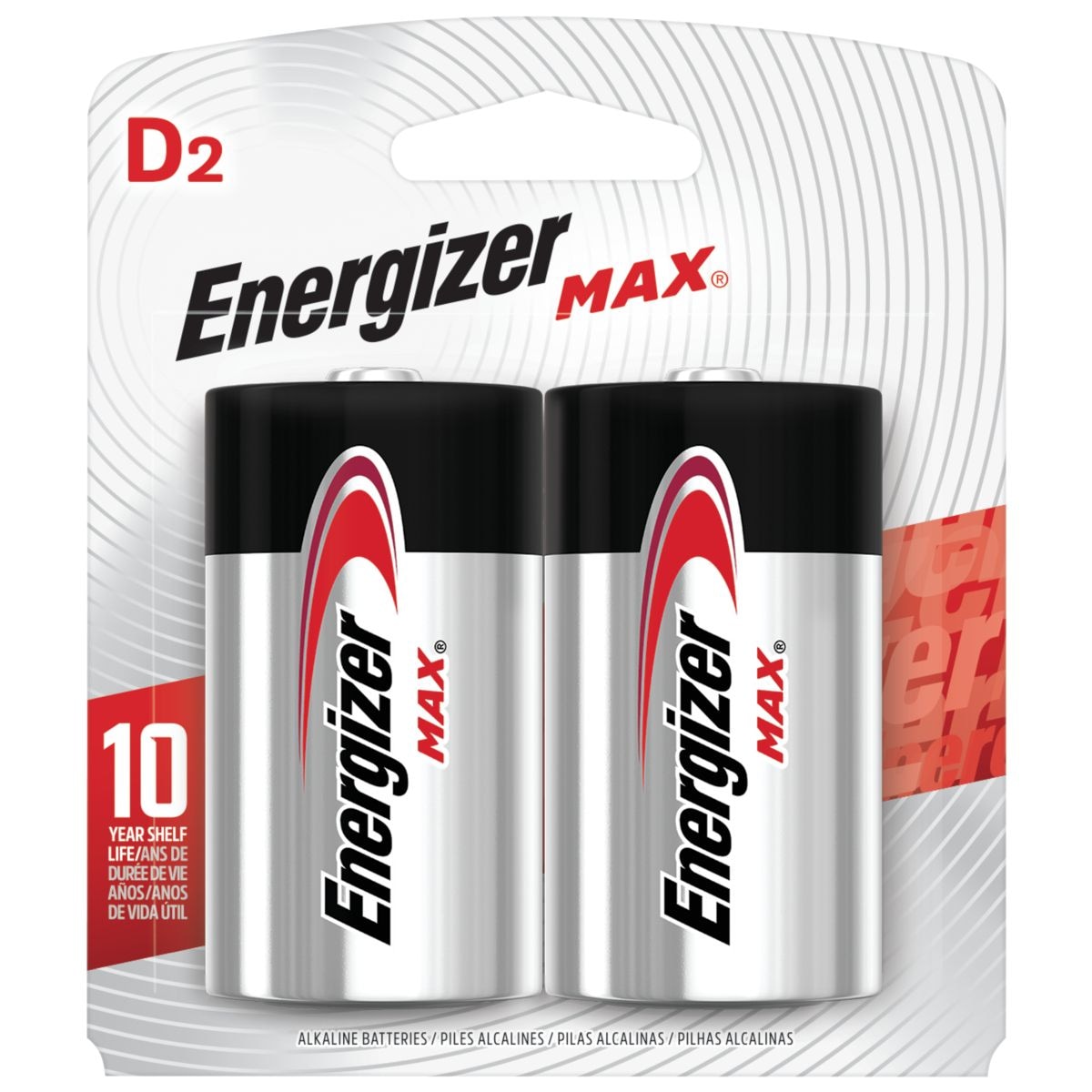 Max 2-pk D Alkaline Batteries, Long Lasting, All Purpose N6I6 - product image 2