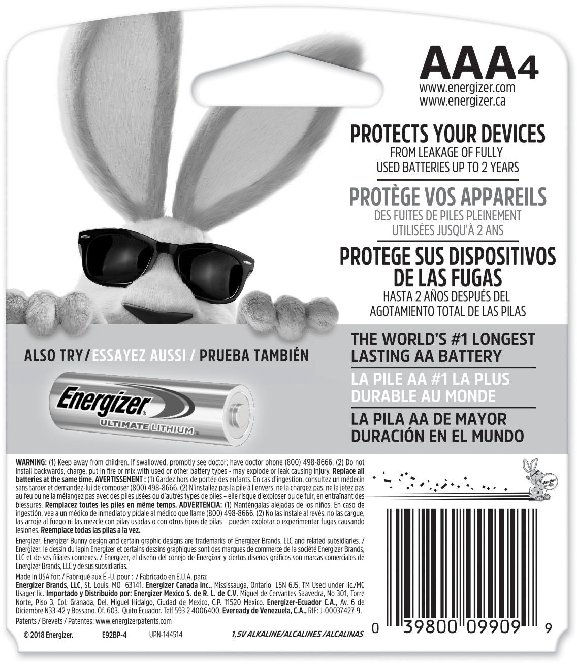 Max 4-pk AAA Alkaline Batteries, Long Lasting, All Purpose M5A2 - product image 4
