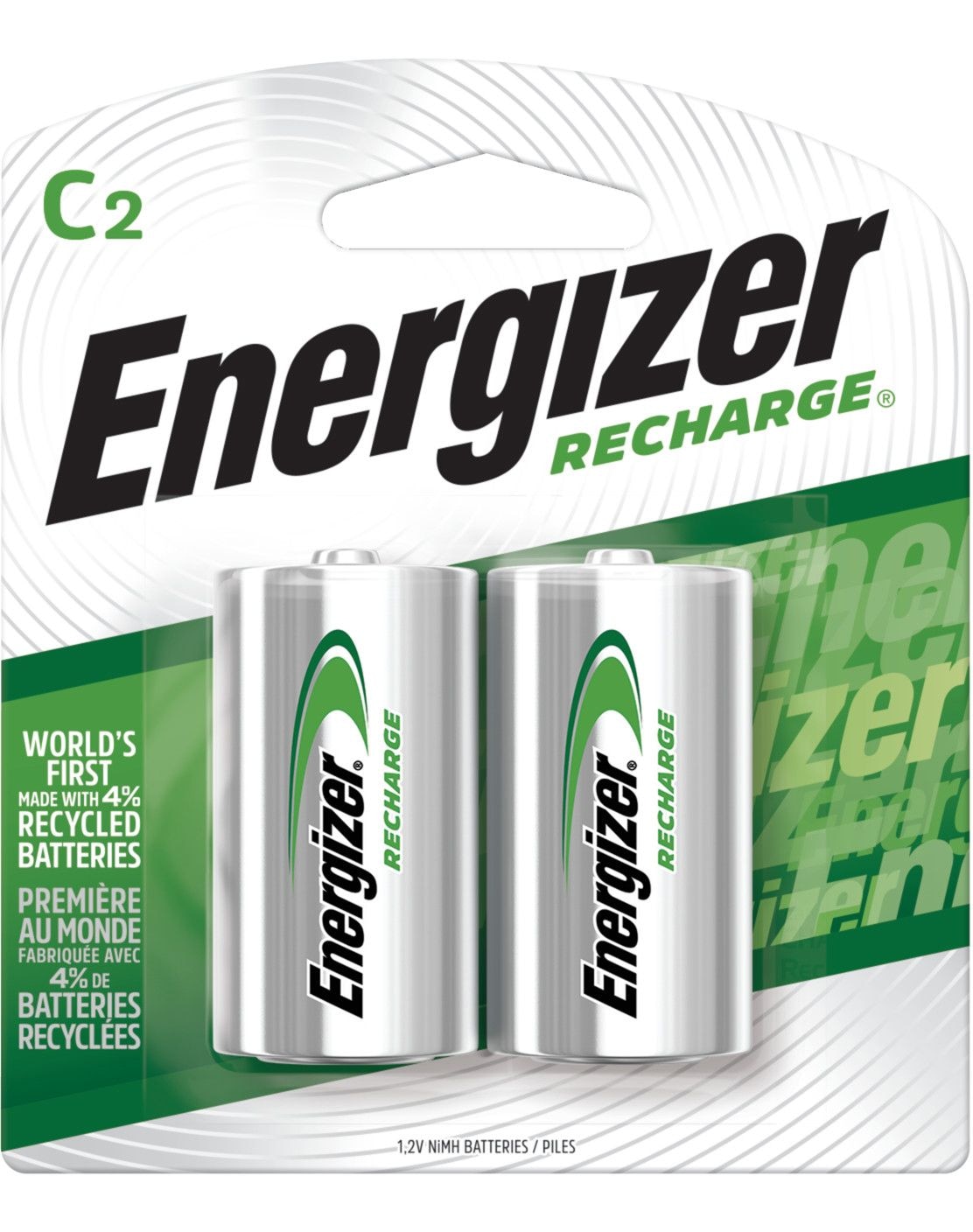 NH35BP-2 2-pk C NiMH Rechargeable Batteries, Pre-Charged, Long Lasting G5M8 - product image 1