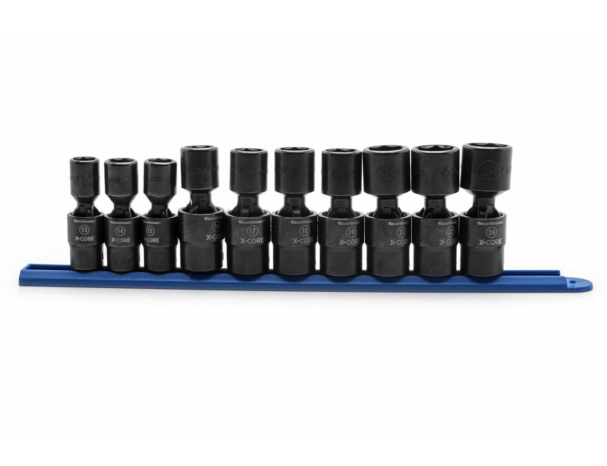 6 Point Standard Drive X-Core Pinless Universal Impact Socket Set, Metric, 1/2-in, 10-pc Y8U2 - product image 1