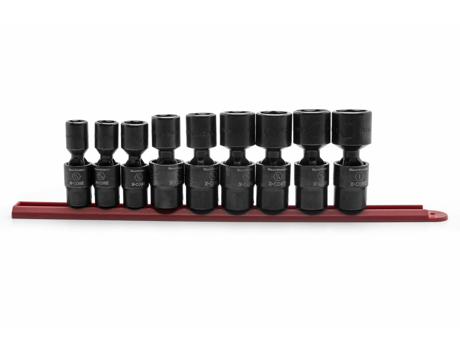 6 Point Standard Drive X-Core Pinless Universal Impact Socket Set, SAE, 1/2-in, 9-pc T0F2 - product image 1