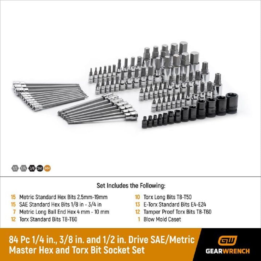 Bit Socket Set, 84-pc, SAE/Metric M9H6 - product image 6