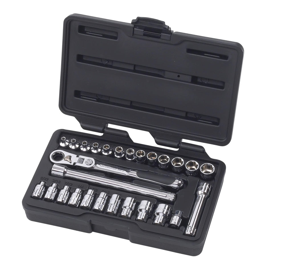 Pass-Thru 1/4-in Drive Socket Set 27-pc, SAE/Metric B4S9 - product image 1