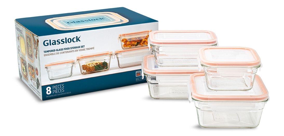 Glass Food Storage Container Set with Leakproof Lids, 4 Count V8L7 - product image 1