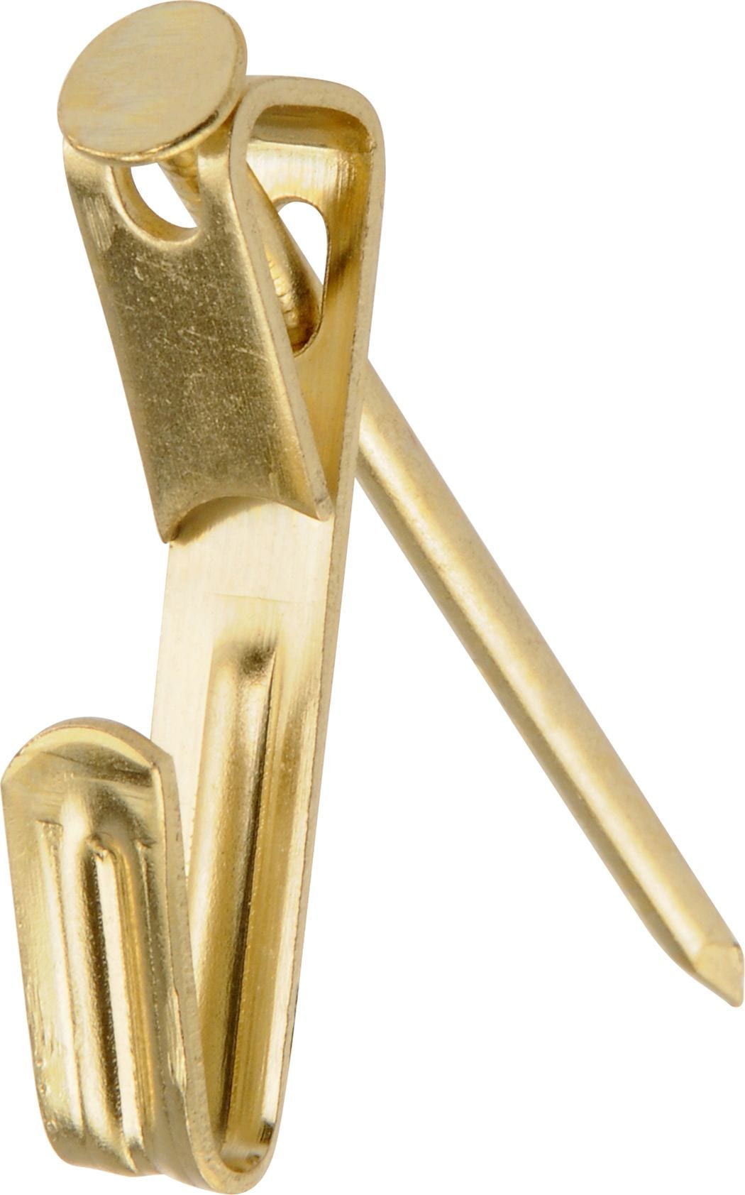 Conventional Picture Hanger, For DrywAll and Paster WAll, 50-lb Capacity, Brass Plated F9C7 - product image 1