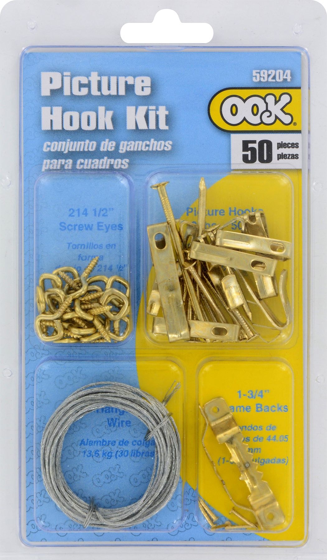Picture Hanging Kit with Sawtooth Hangers and Screws, 50-pc E2B9 - product image 1