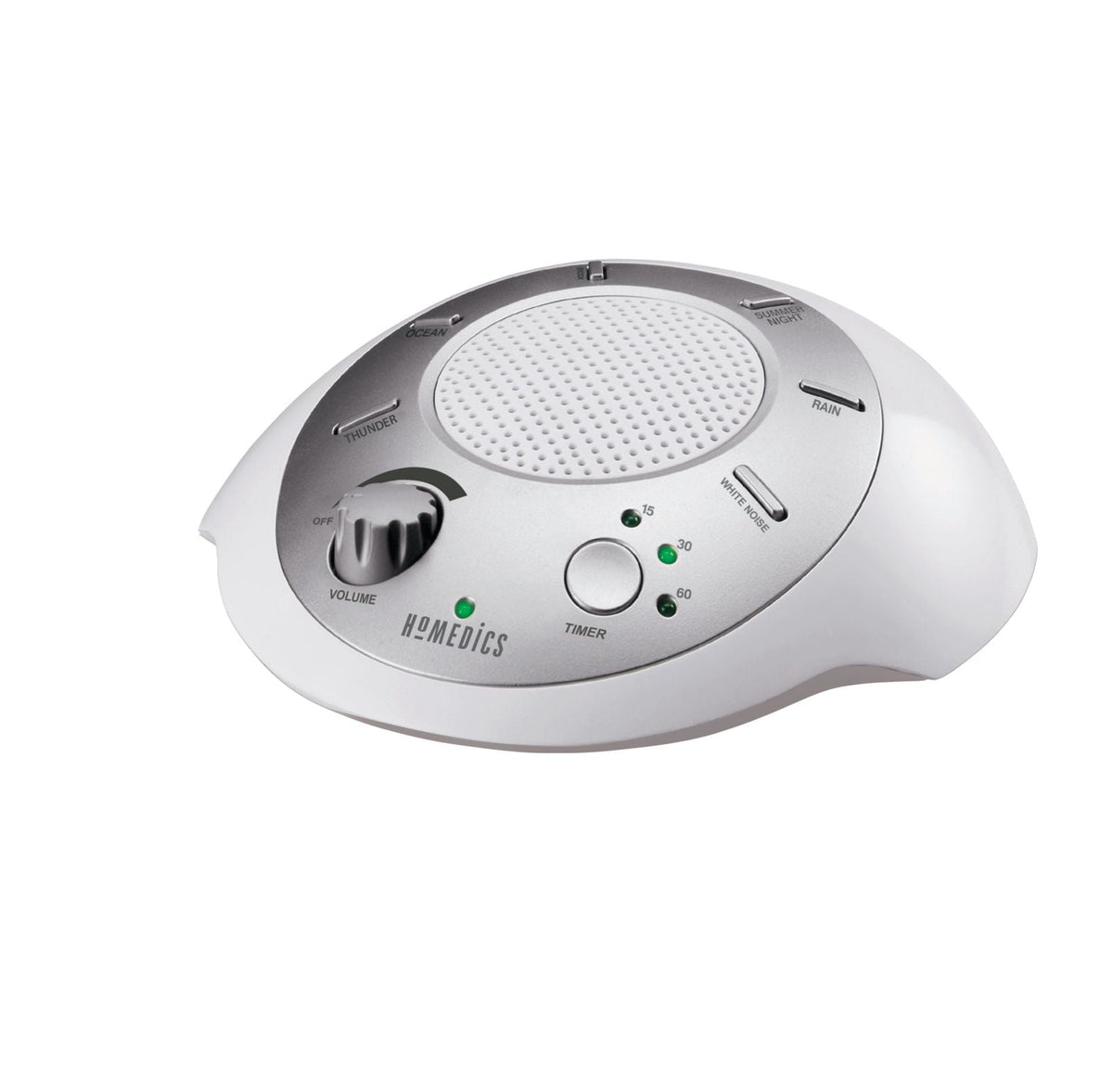 SoundSpa Battery-Operated Portable White Noise Sleep Sound Machine with Auto-Off Timer, White O6F0 - product image 1