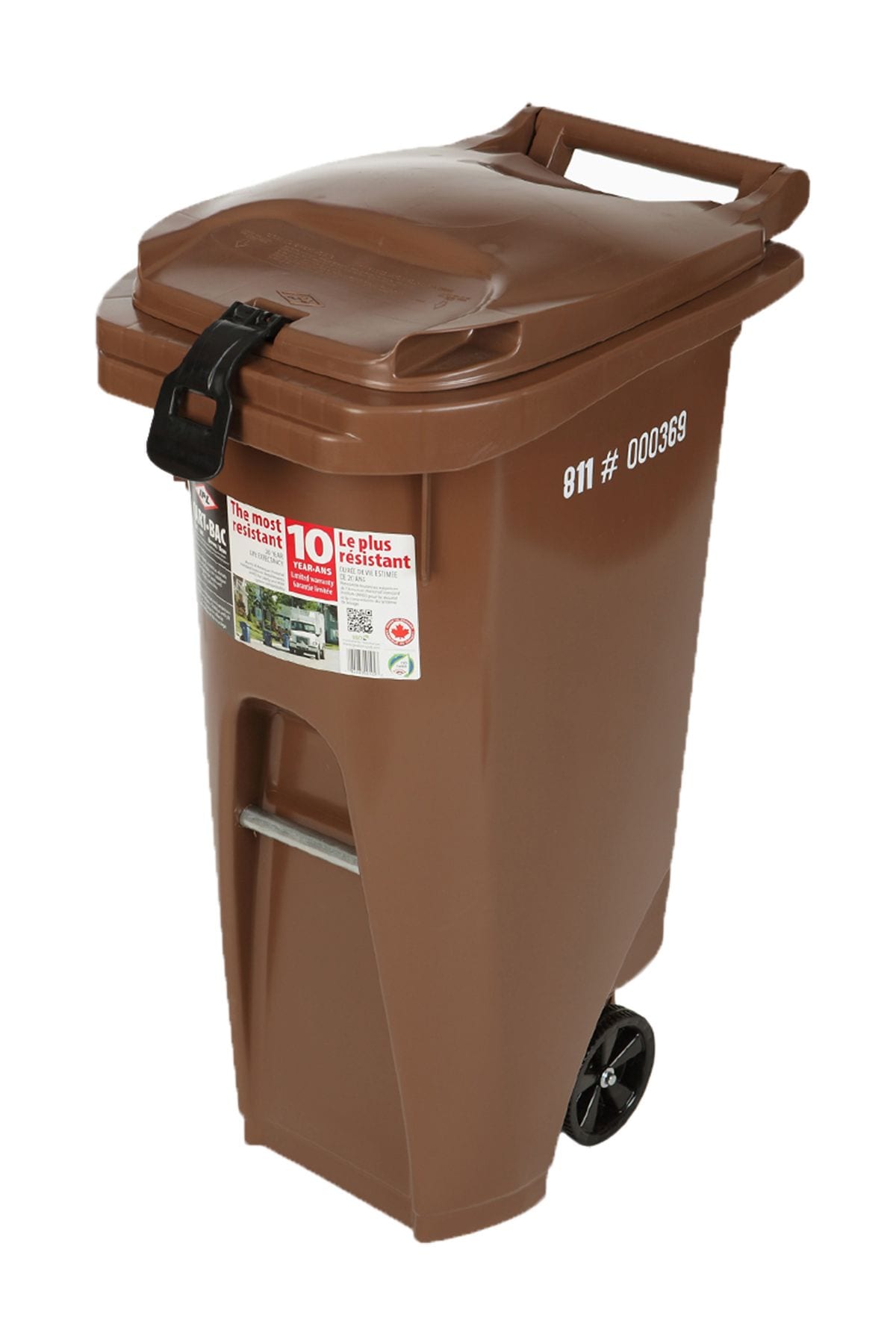Mastercart Plastic Rectangular Wheeled Compost Bin/Garbage Can with Lock, Assorted Colours, 79.5-L T1P6 - product image 1