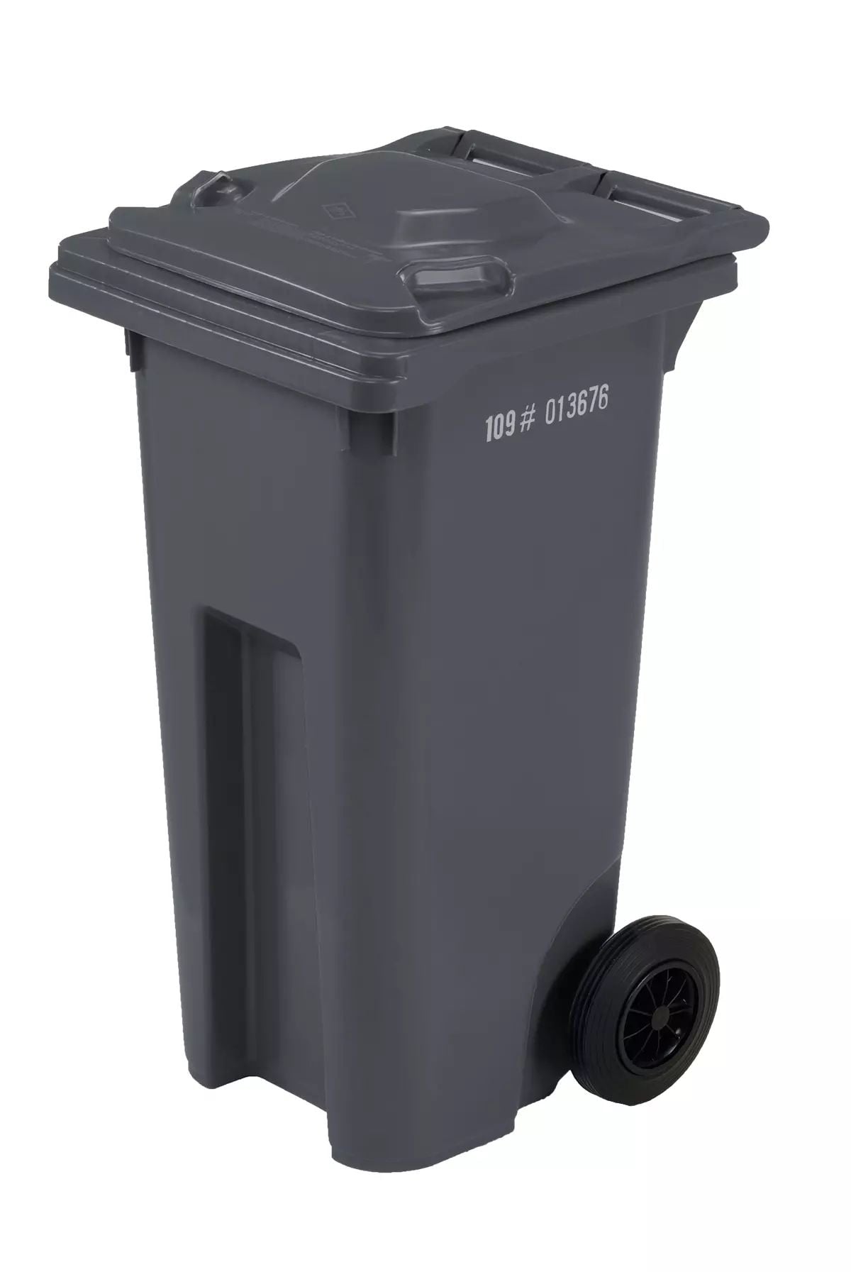 Mastercart Plastic Rectangular Wheeled Garbage Can, Black, 120-L X1L7 - product image 1