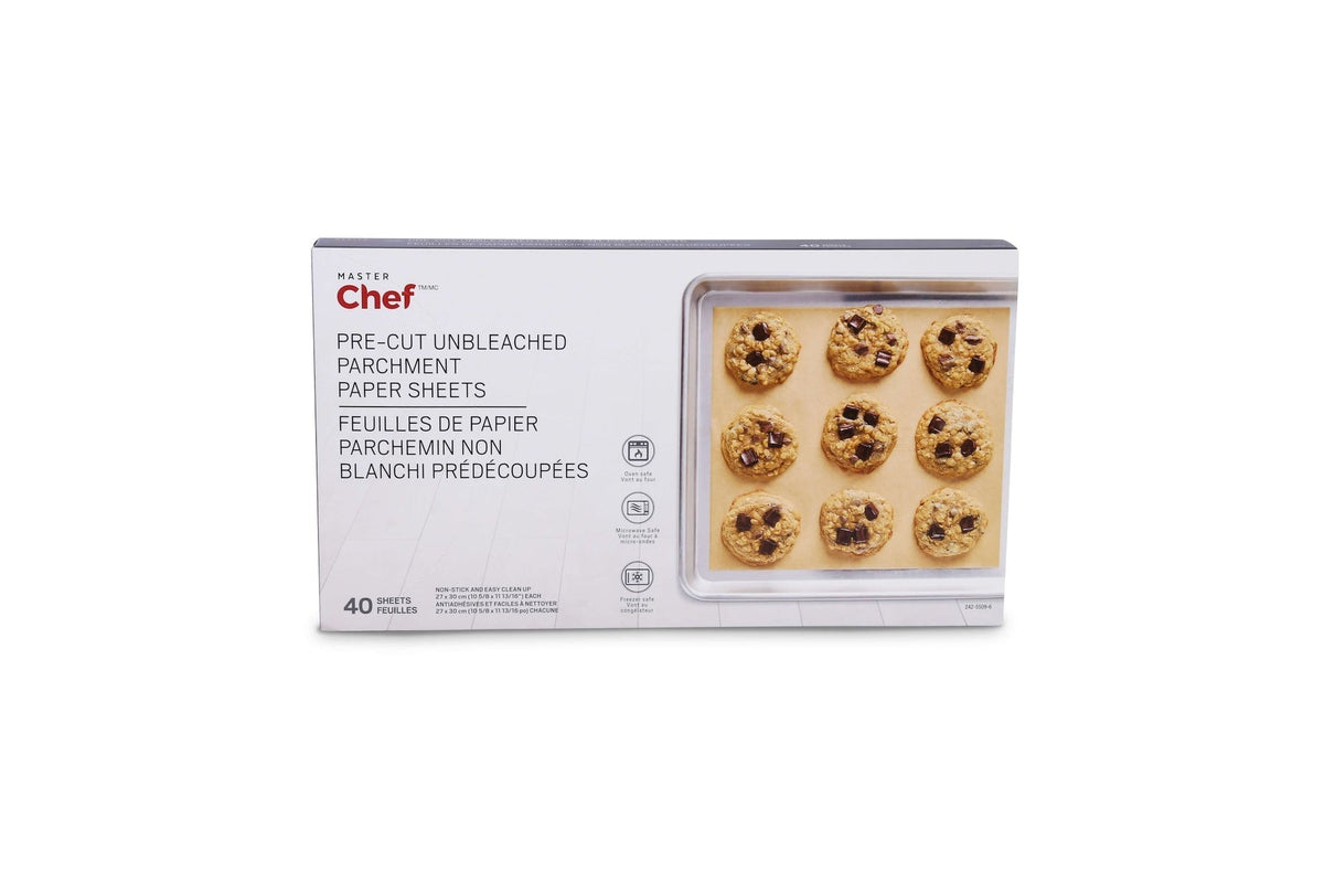 Non-Bleached Pre-Cut Parchment Paper, 27-cm x 30-cm, 40-pk O2T2 - product image 1