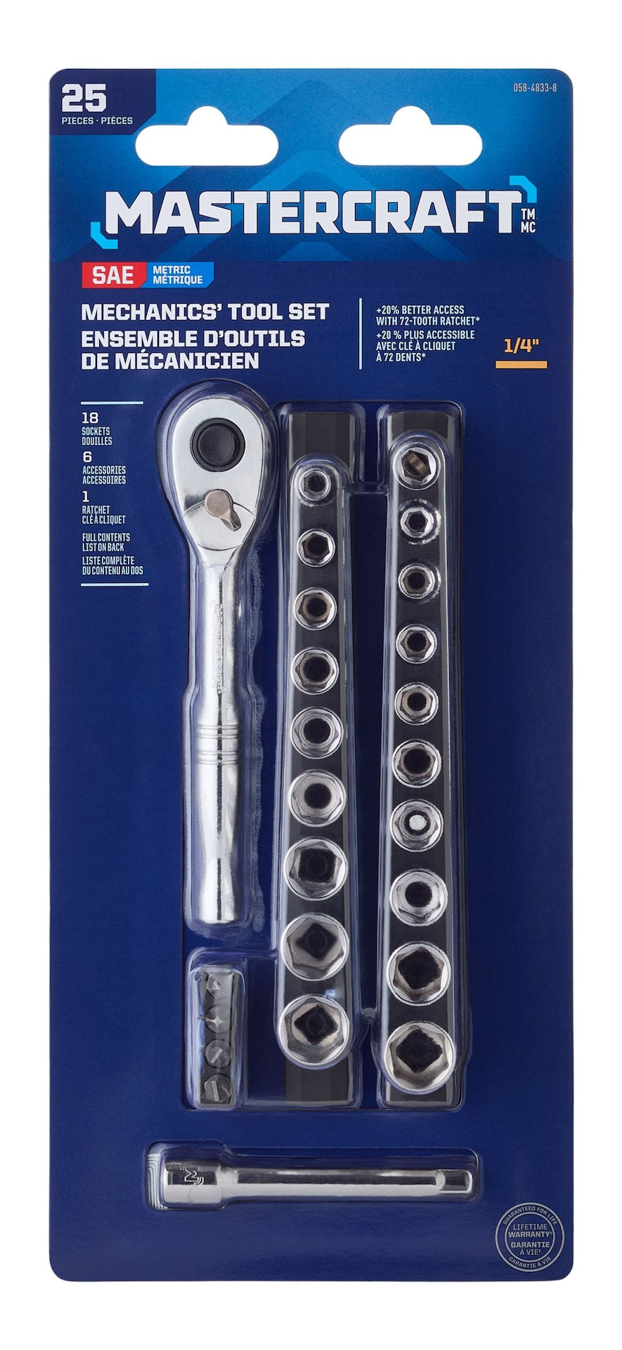 25 Piece 1/4" Drive Socket Set O5C2 - product image 3