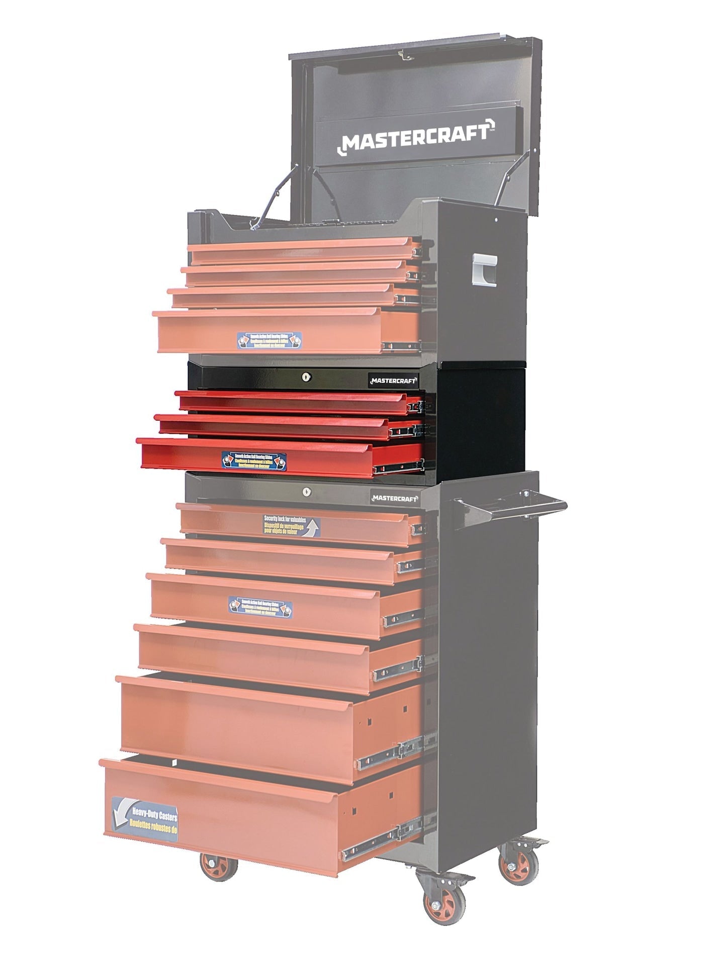 3-Drawer Intermediate Tool Chest, Black & Red, 26-in A6R6 - product image 7