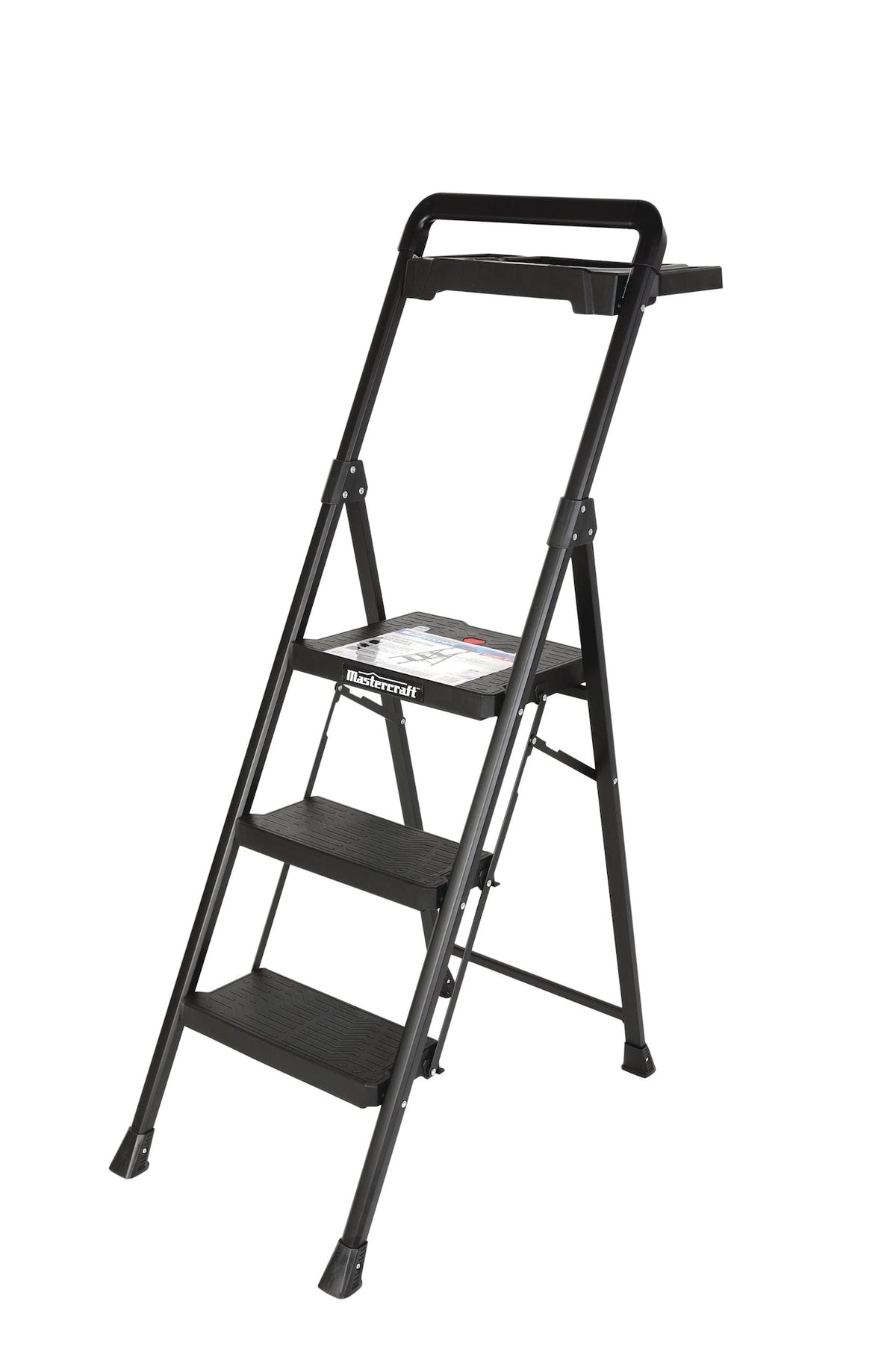 3-Step Ladder Heavy-Duty Metal/Plastic Folding Step Stool, 300-lb, 4.5 ft G6R5 - product image 1