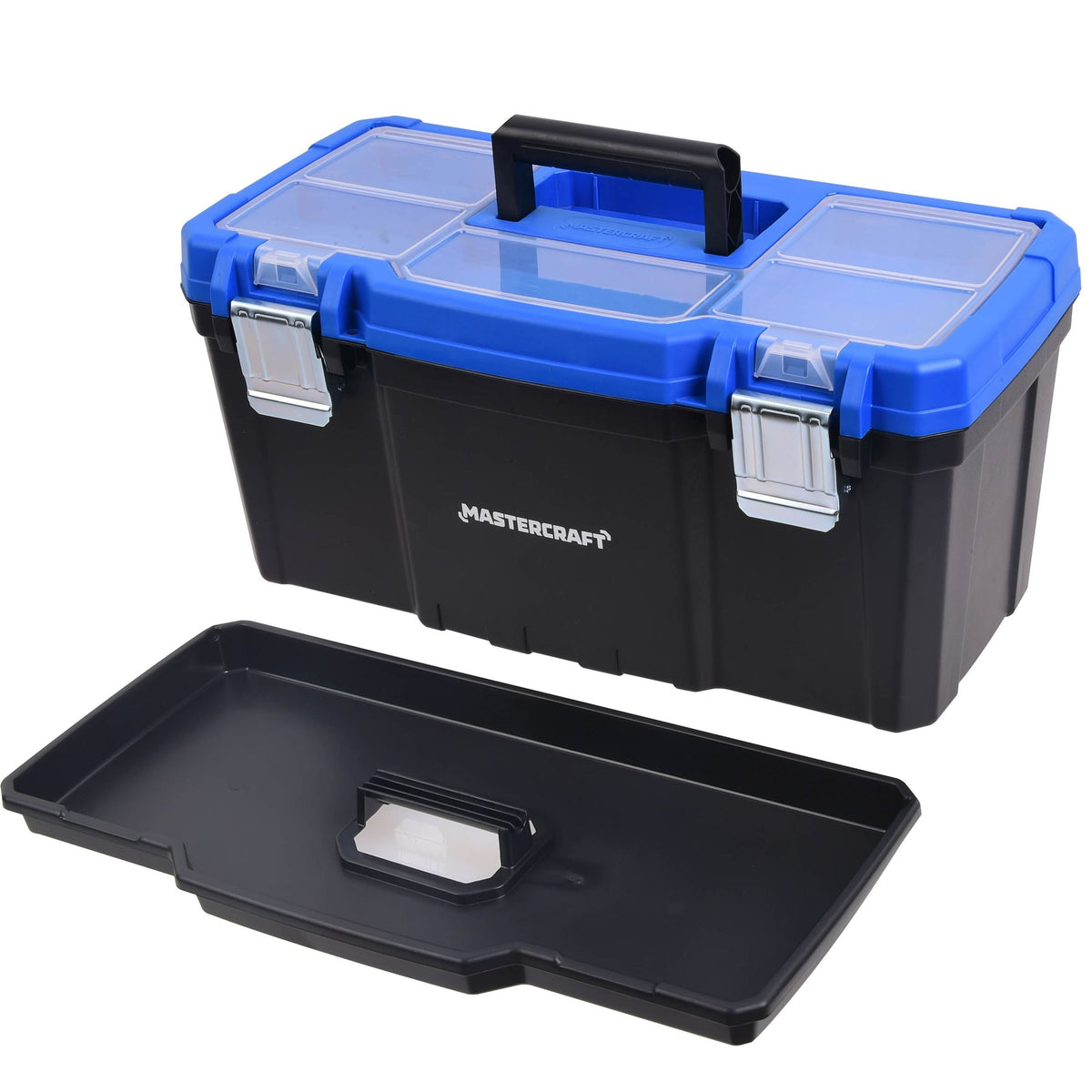 Portable Plastic Tool Box with Removable Tray & Tray Top, Blue, 19-in, Jumbo Hex Key Set/Allen Wrench Set, Metric, High... X4K9 - product image 4
