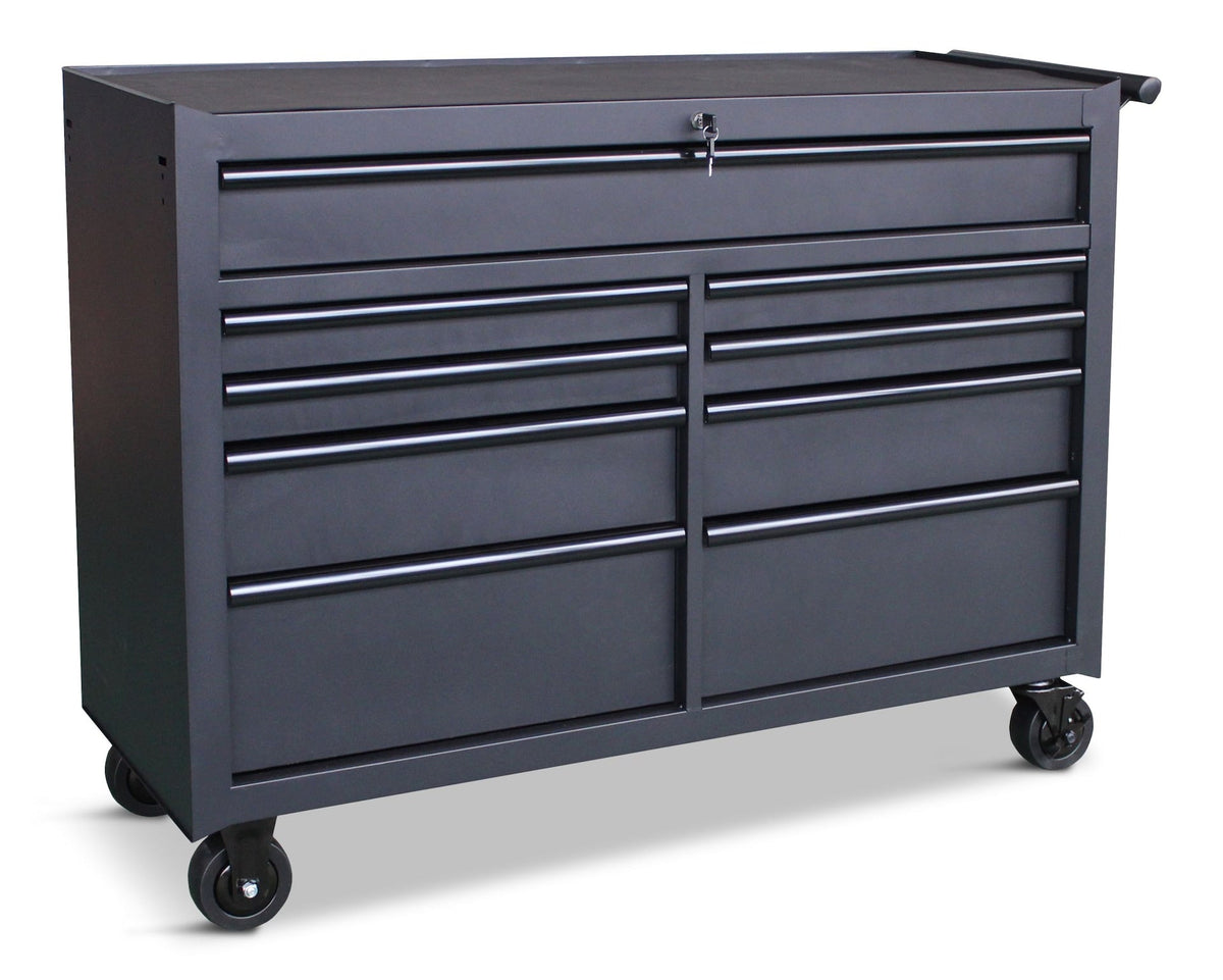 Rolling Tool Storage Cabinet with 9 Drawers, Black, 52-in Z8P4 - product image 1