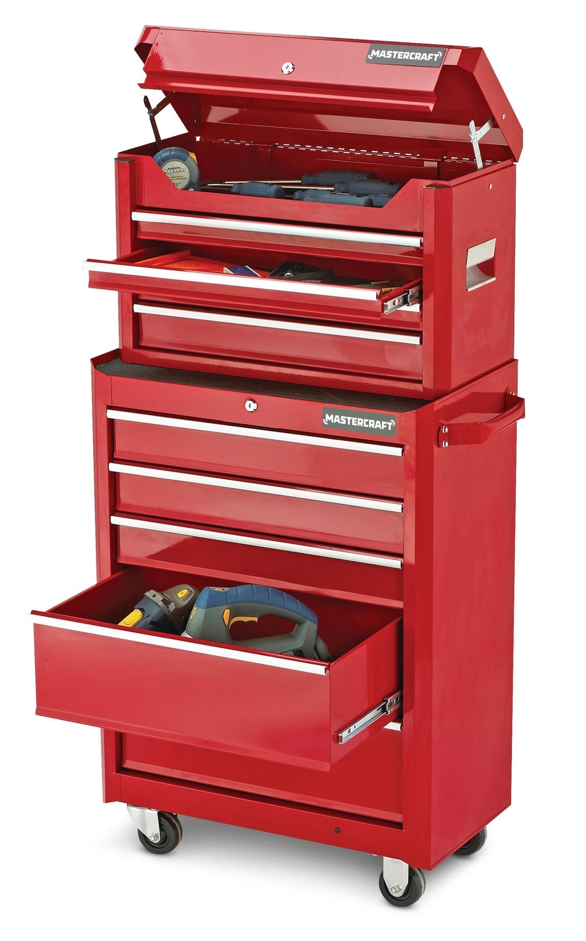 Rolling Tools Storage Cabinet with 5 Drawers, Deep Red, 24-in S9R5 - product image 7
