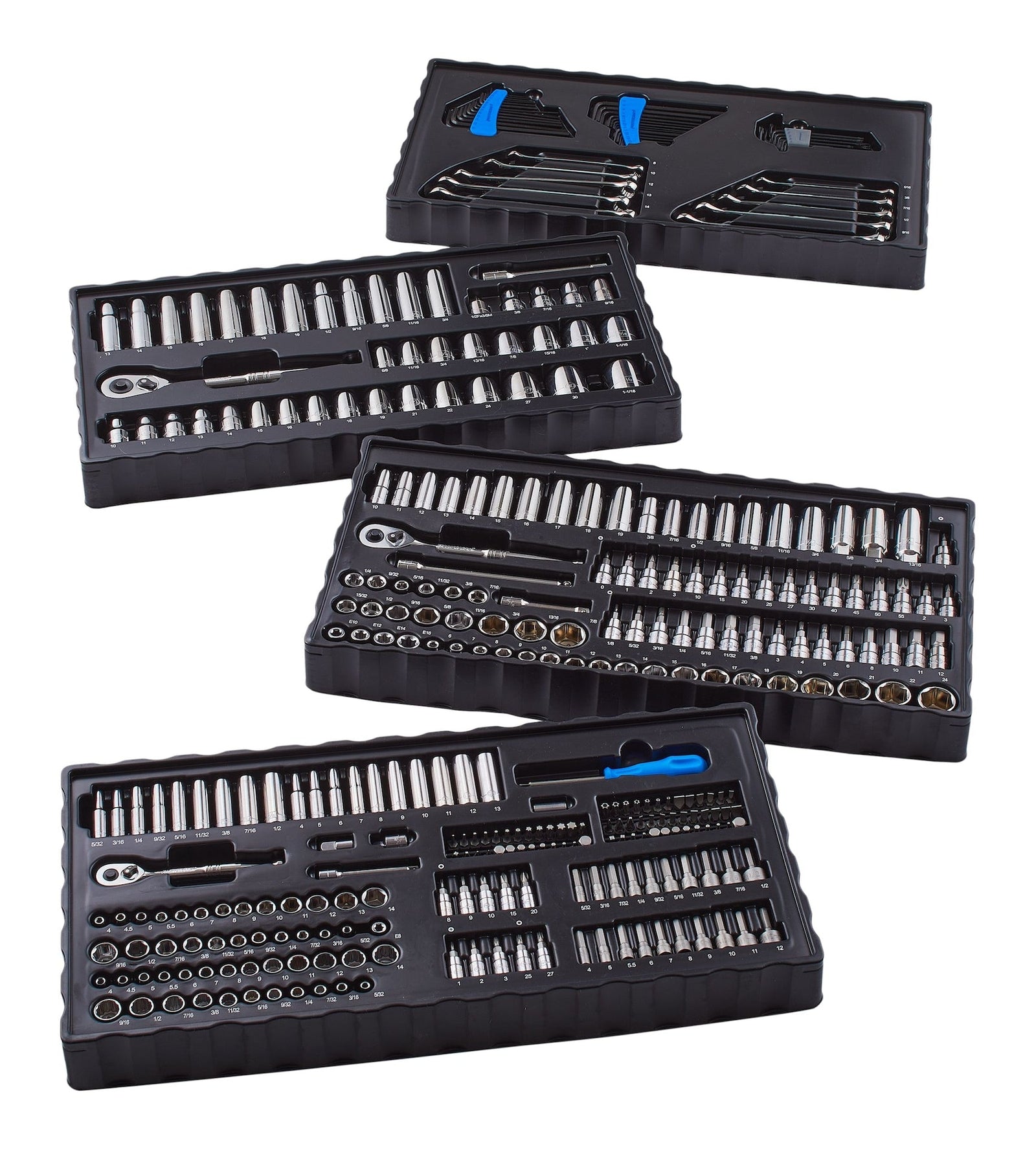 Socket Set, 350-pc, SAE / Metric, CRV, Nickel-Chrome Plating K0V1 - product image 4