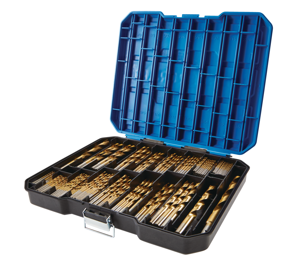 Titanium Drill Bit Set for Wood, Metal, Plastic, 230-pc D0V9 - product image 1
