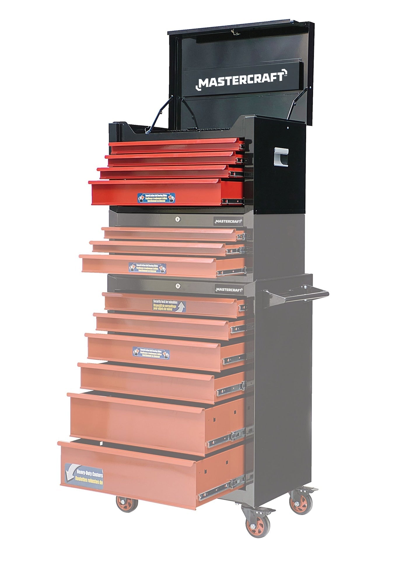 Tool Chest with 4 Drawers, Black & Red, 26-in B4I1 - product image 6