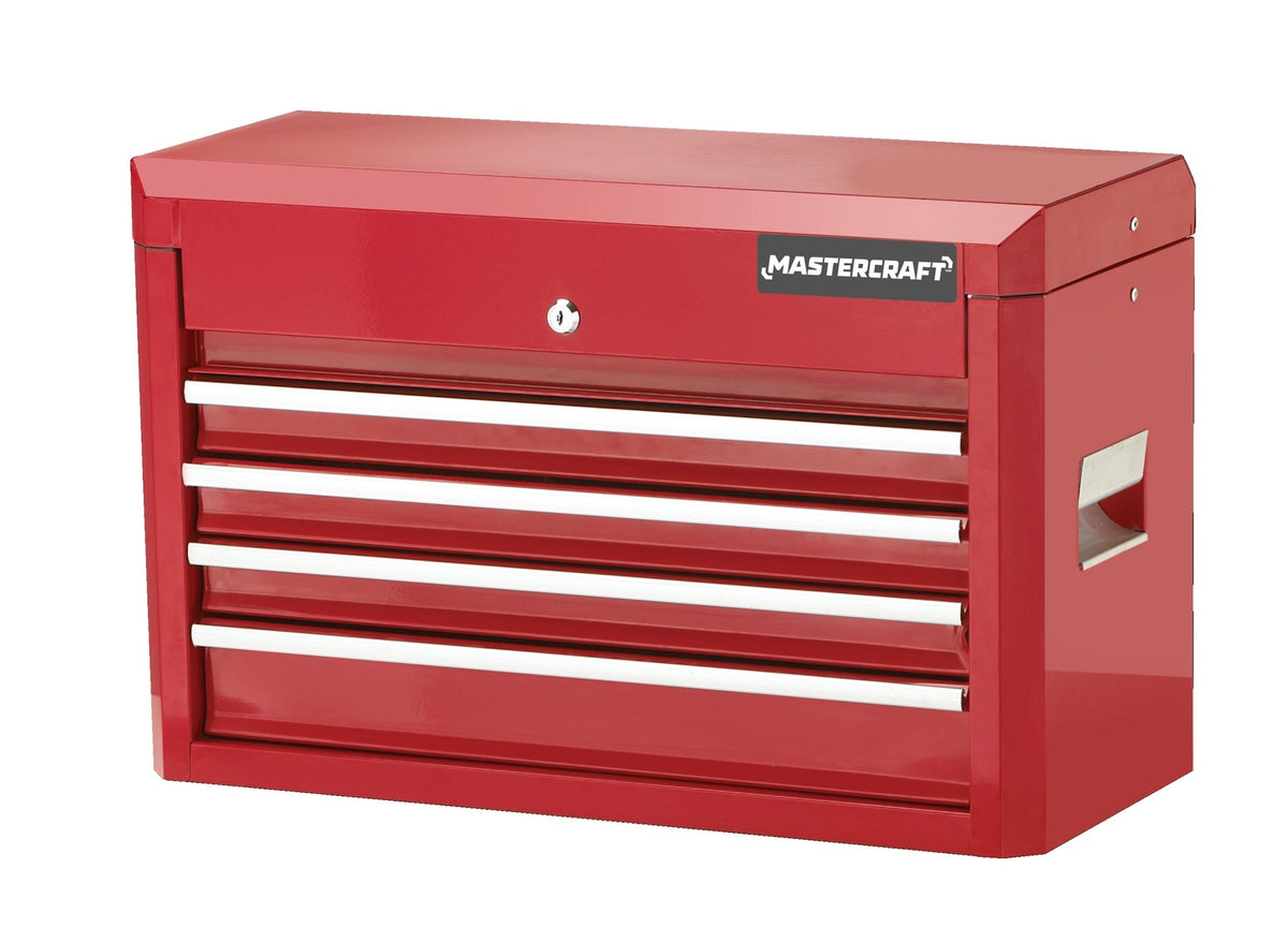 Tool Chest with 4 Drawers, Deep Red, 24-in I9Z4 - product image 1